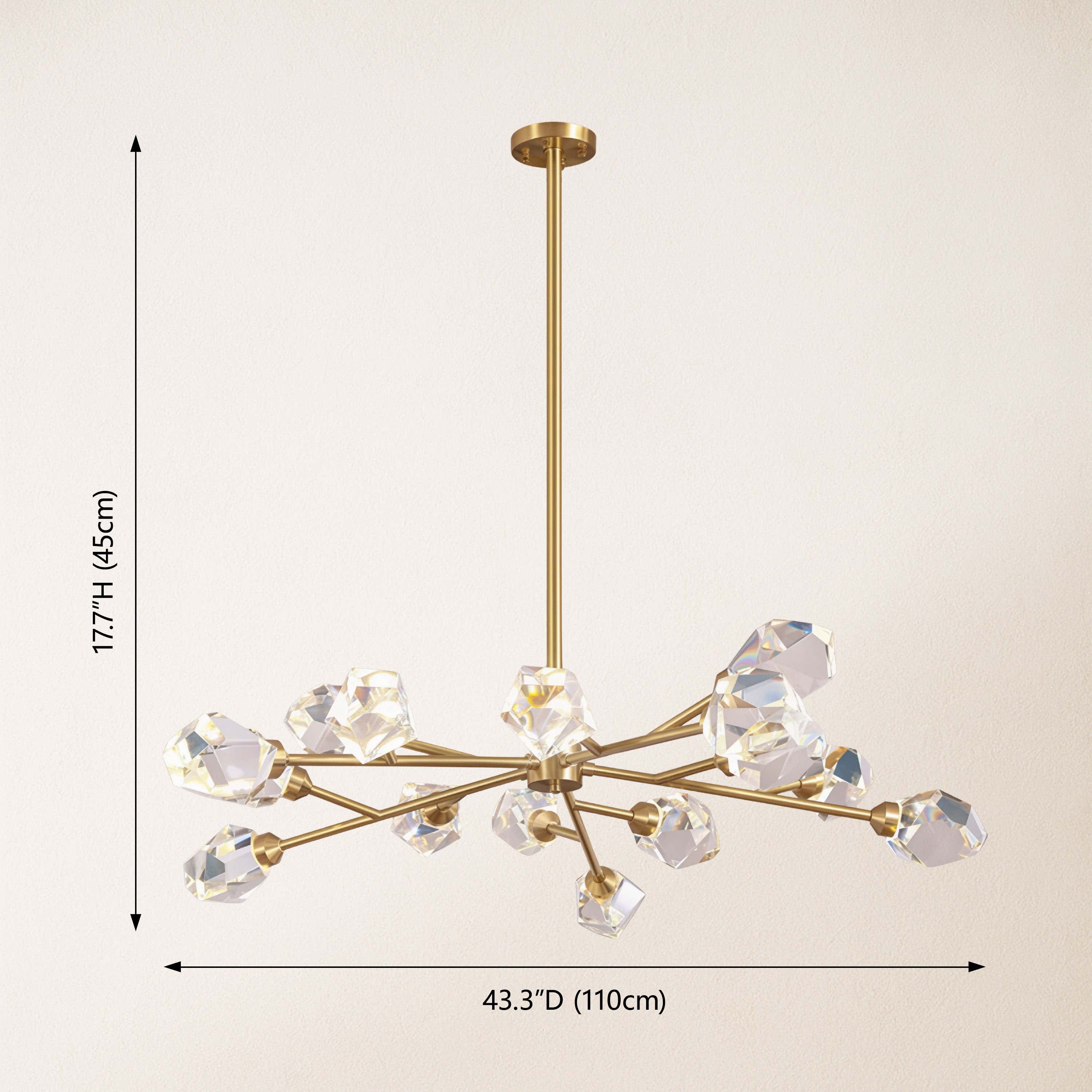 Aurelium Nova Crystal Linear Chandelier