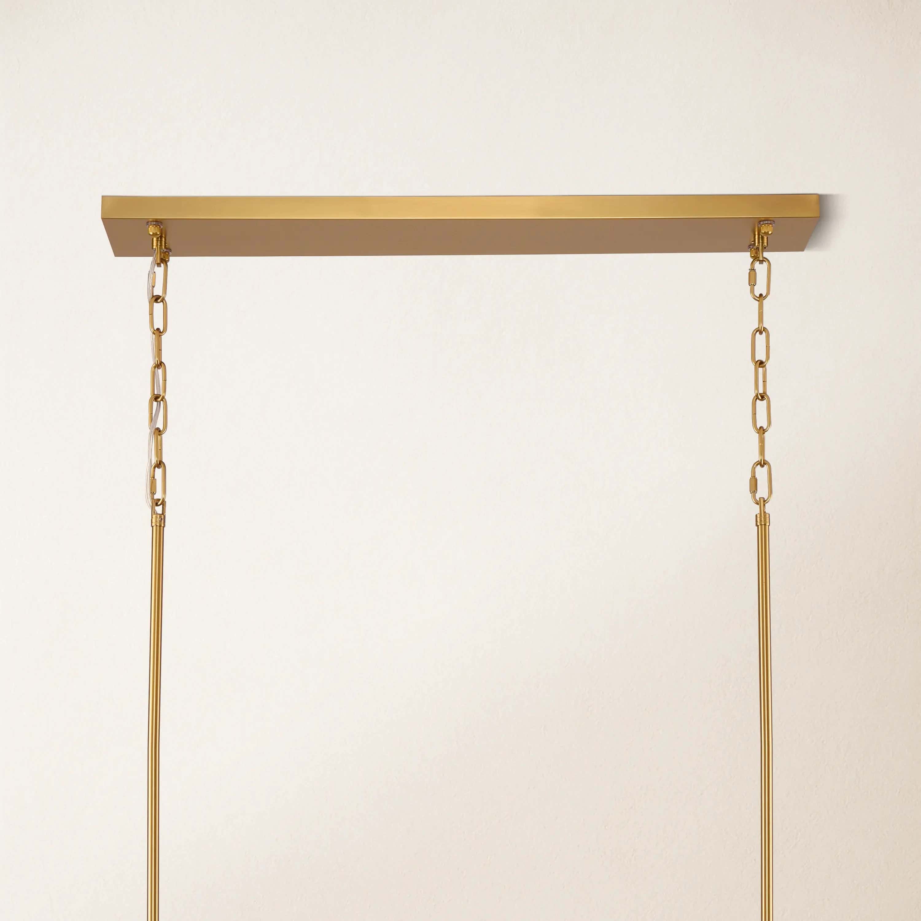 Ethereal Radiance Crystal Rectangular Chandelier 43"L