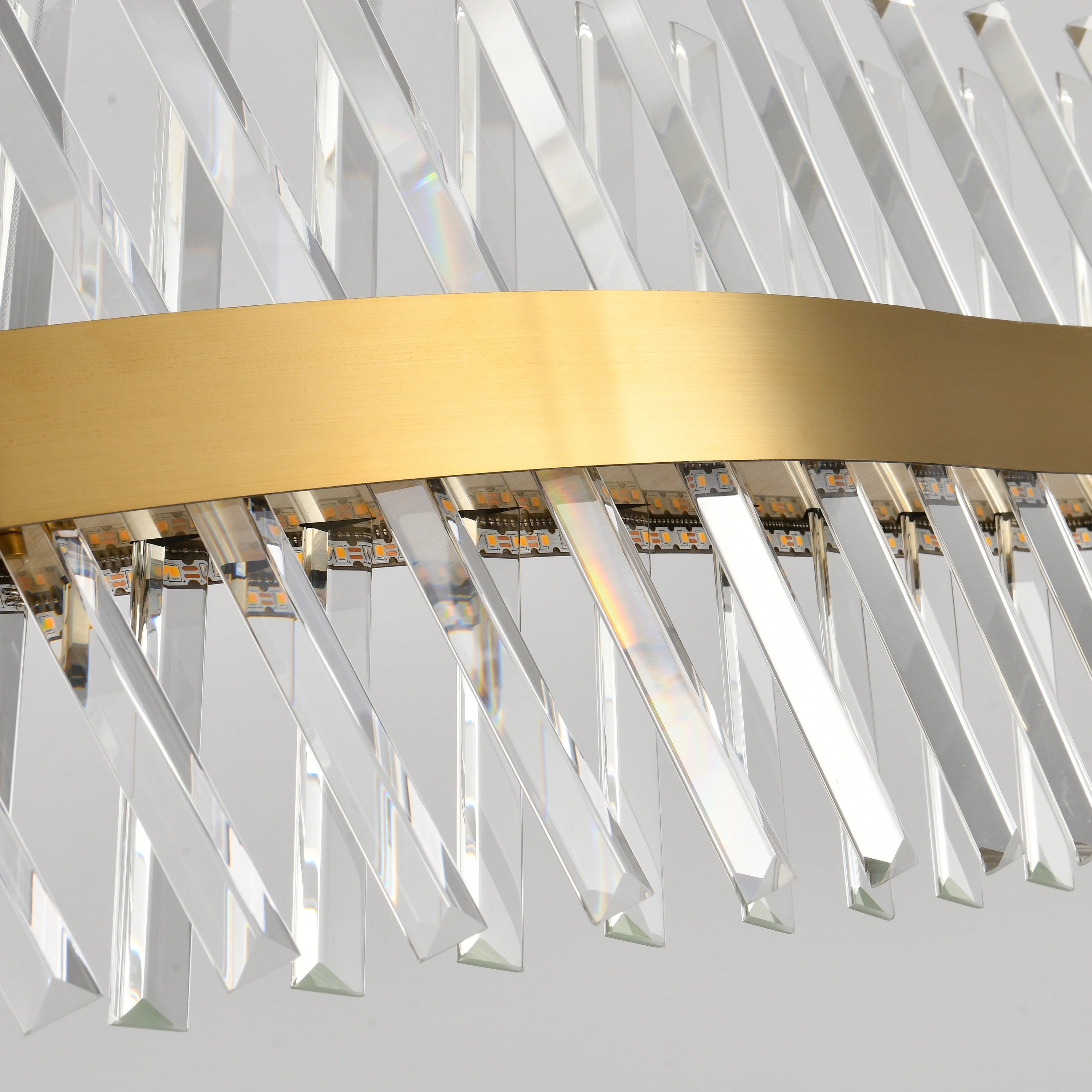Vetro Prism Crystal Rectangular Chandelier 47"W