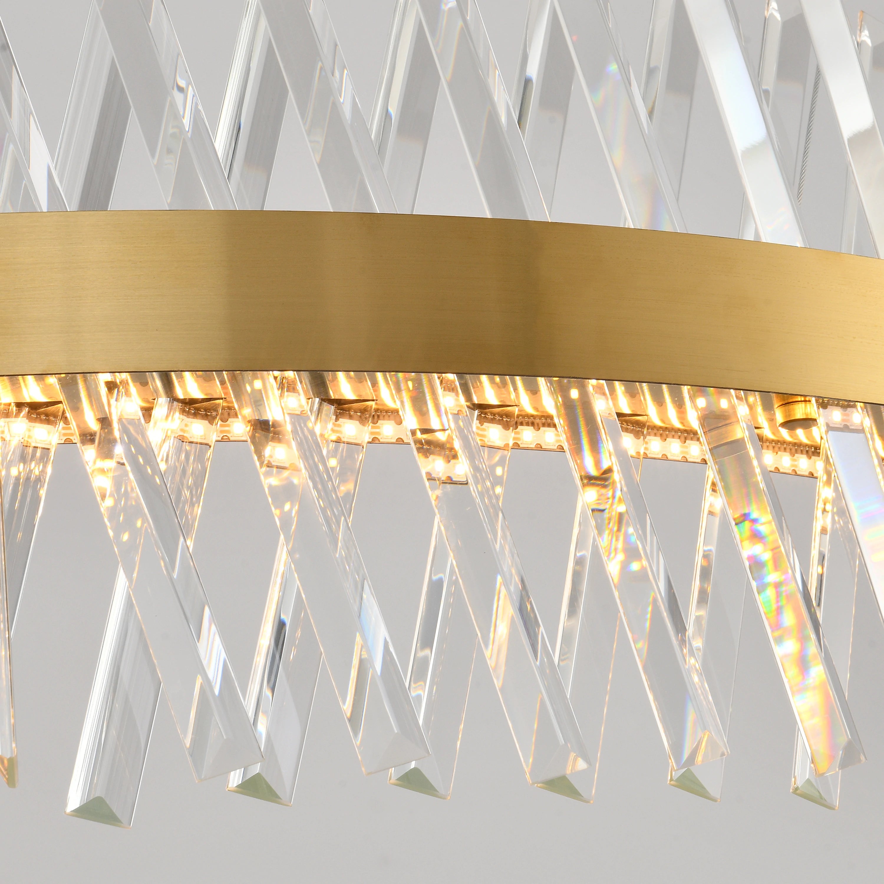 Vetro Prism Crystal Rectangular Chandelier 47"W
