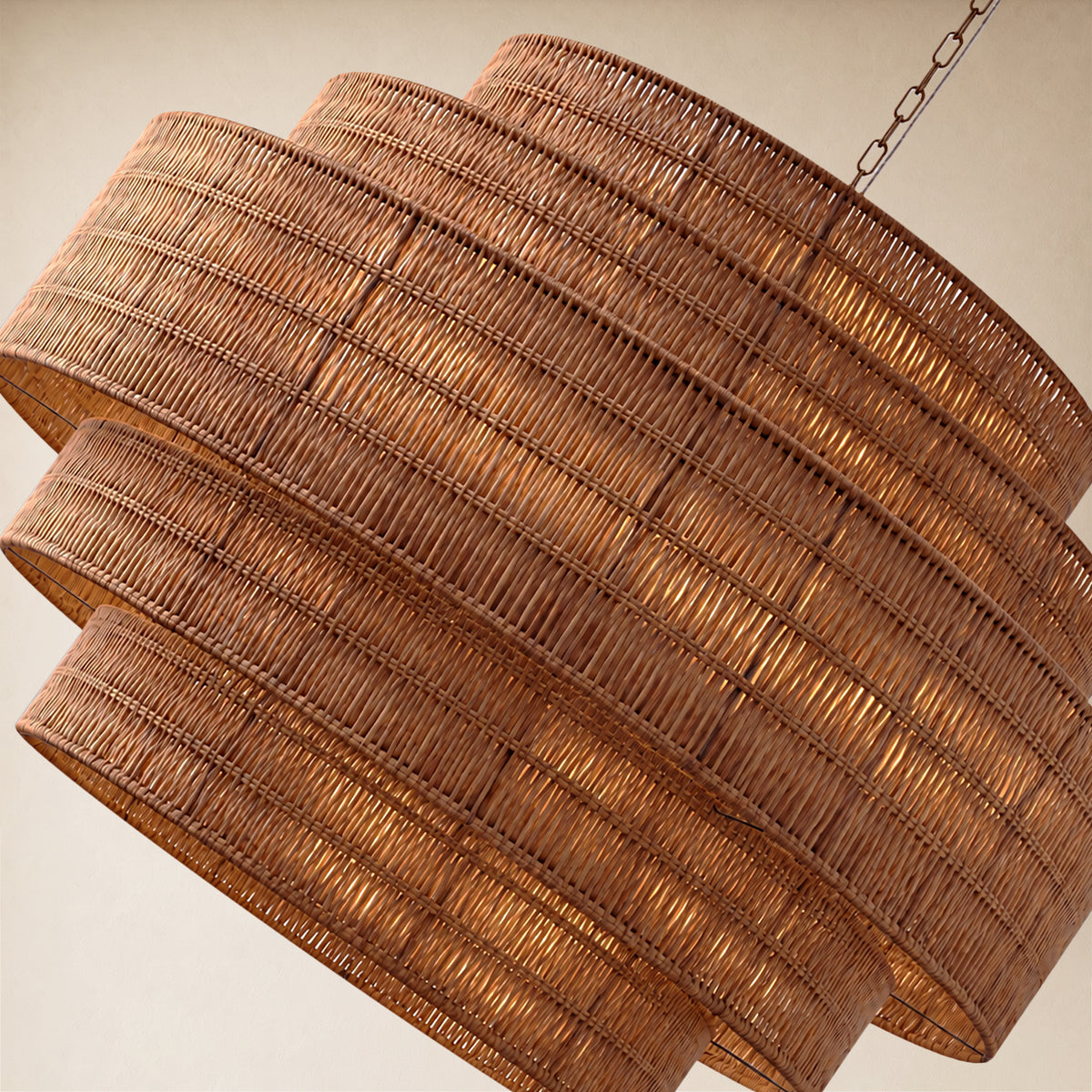 Cavana Rattan Tiered Round Chandelier 48"D