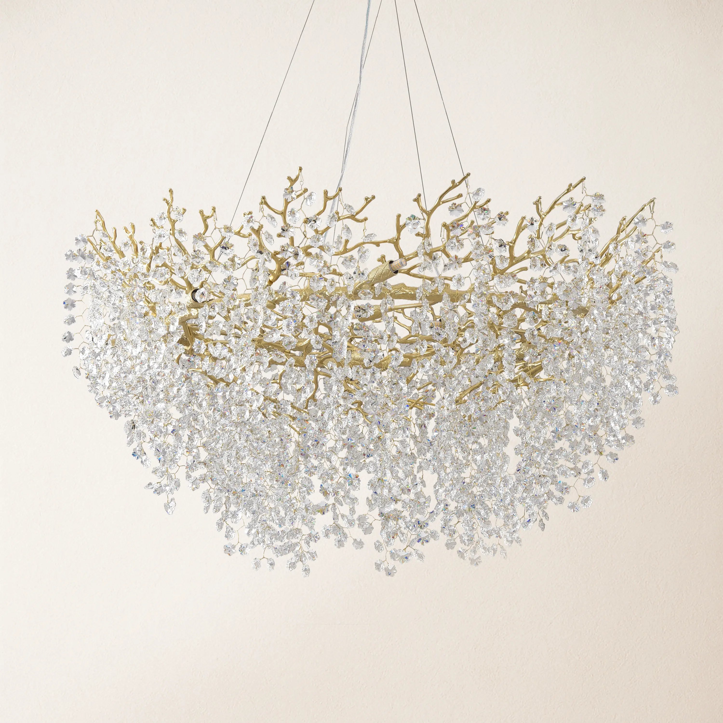 Lustre Branches Round Chandelier 48"
