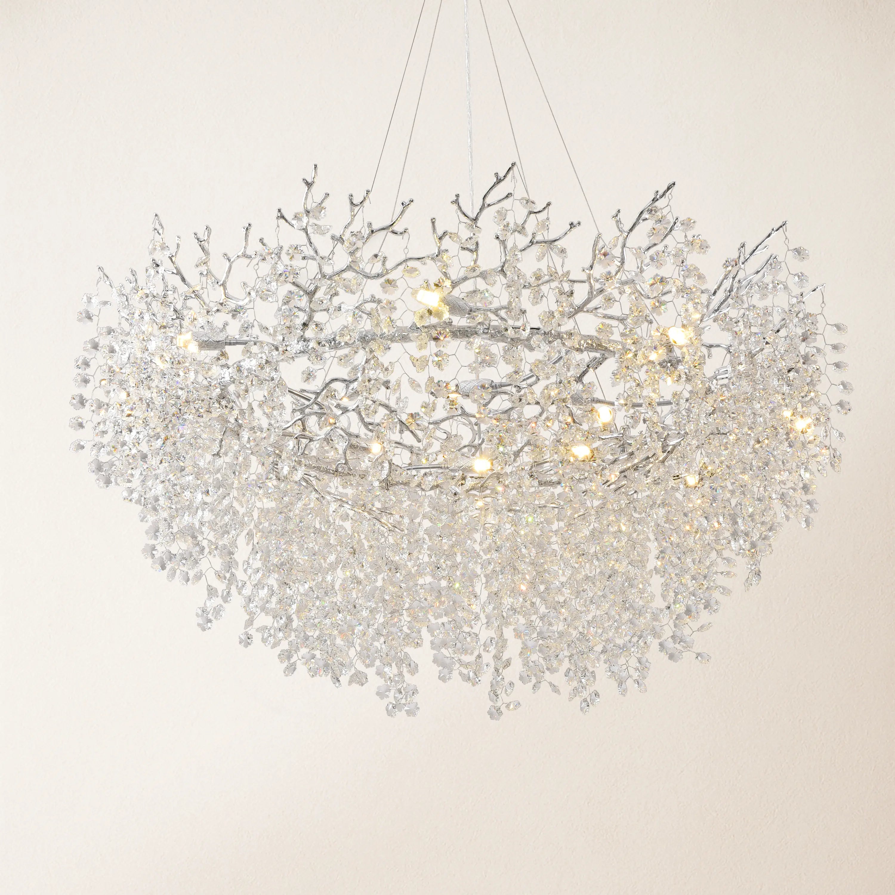 Lustre Branches Round Chandelier 48"