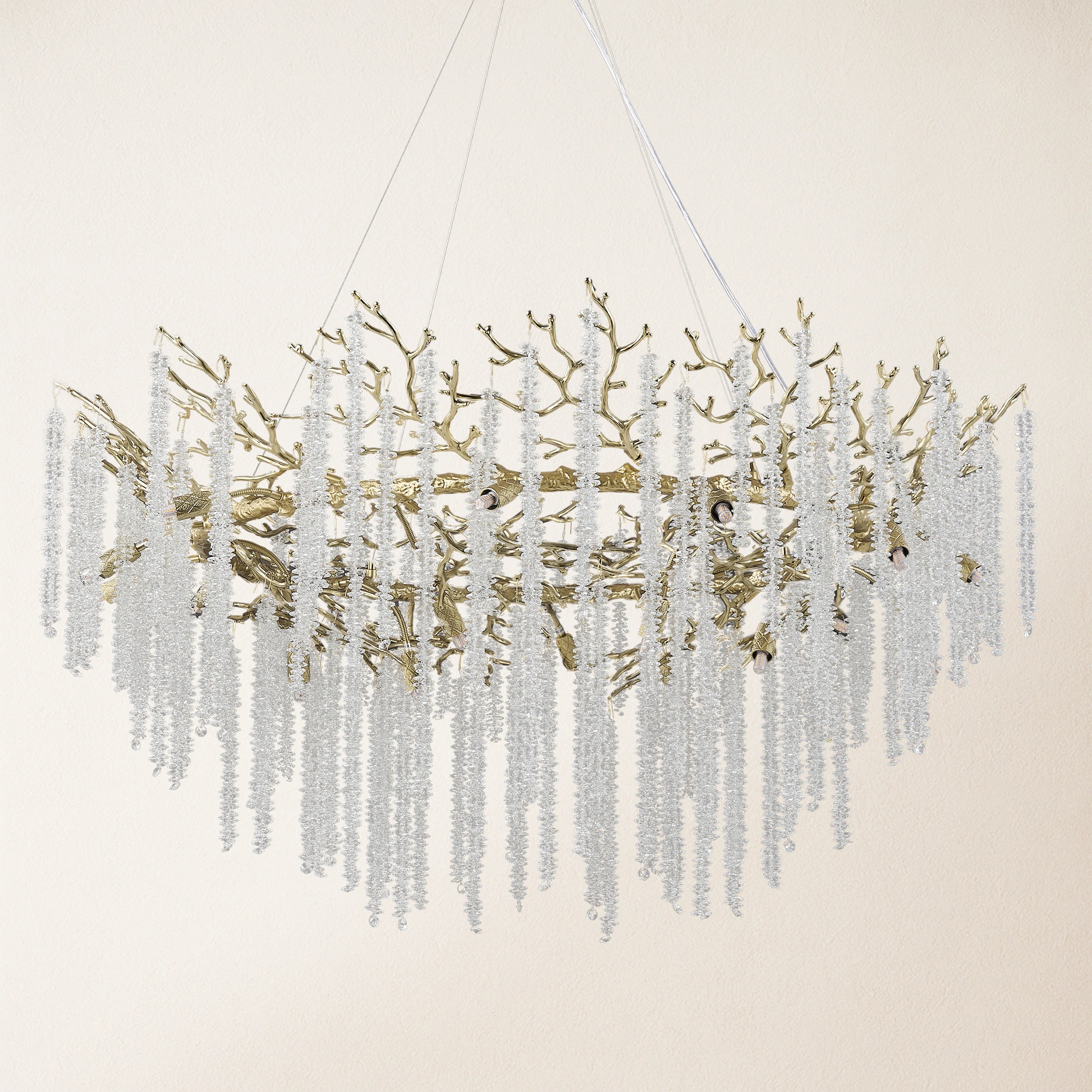Snow Tree Branch Chandelier 47''D