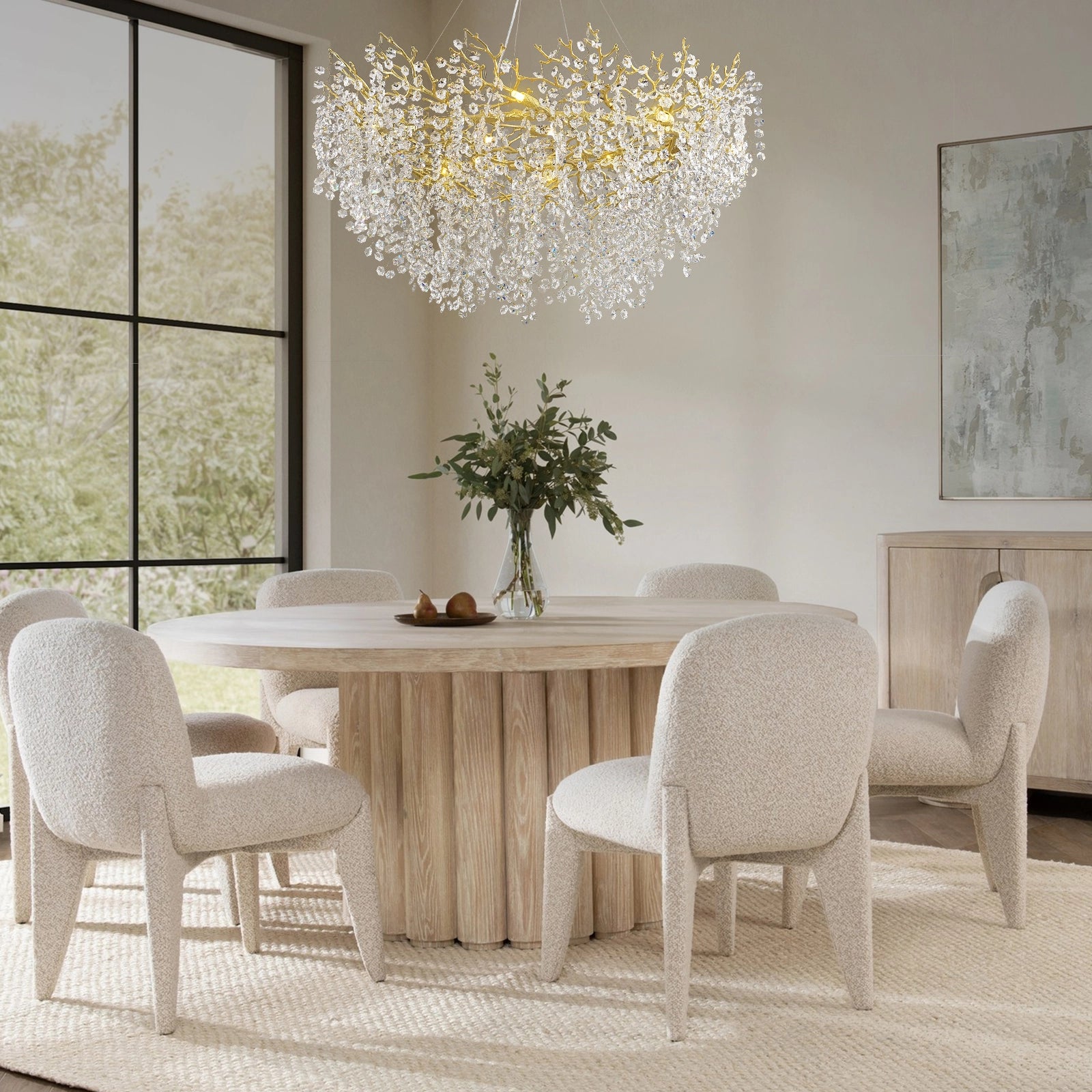 Lustre Branches Round Chandelier 48"