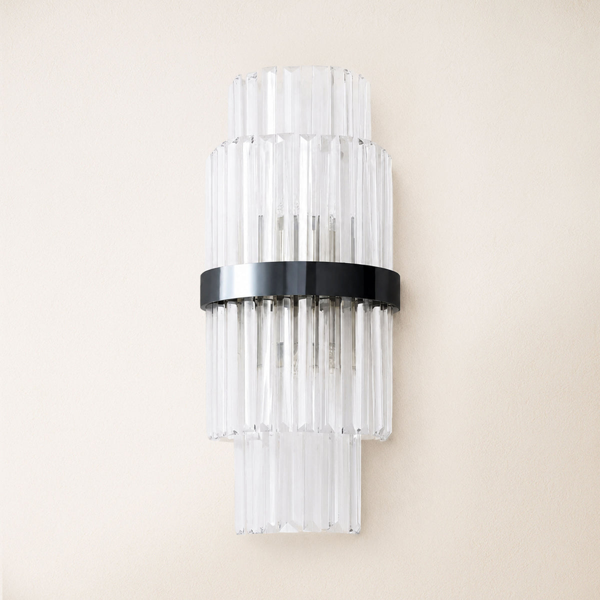 Oryana Crystal Icicle 2-Tier Wall Sconce 7.9"