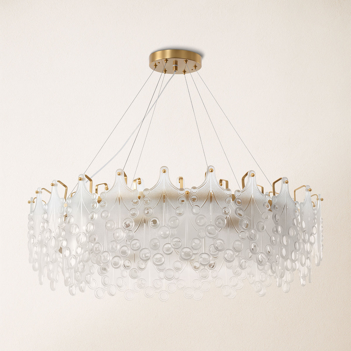 Veliora Layered Glass Chandelier