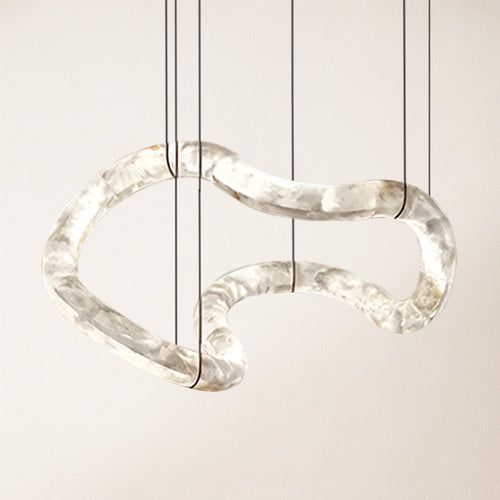 Infinity Symmetrical Alabaster Chandelier 56"L