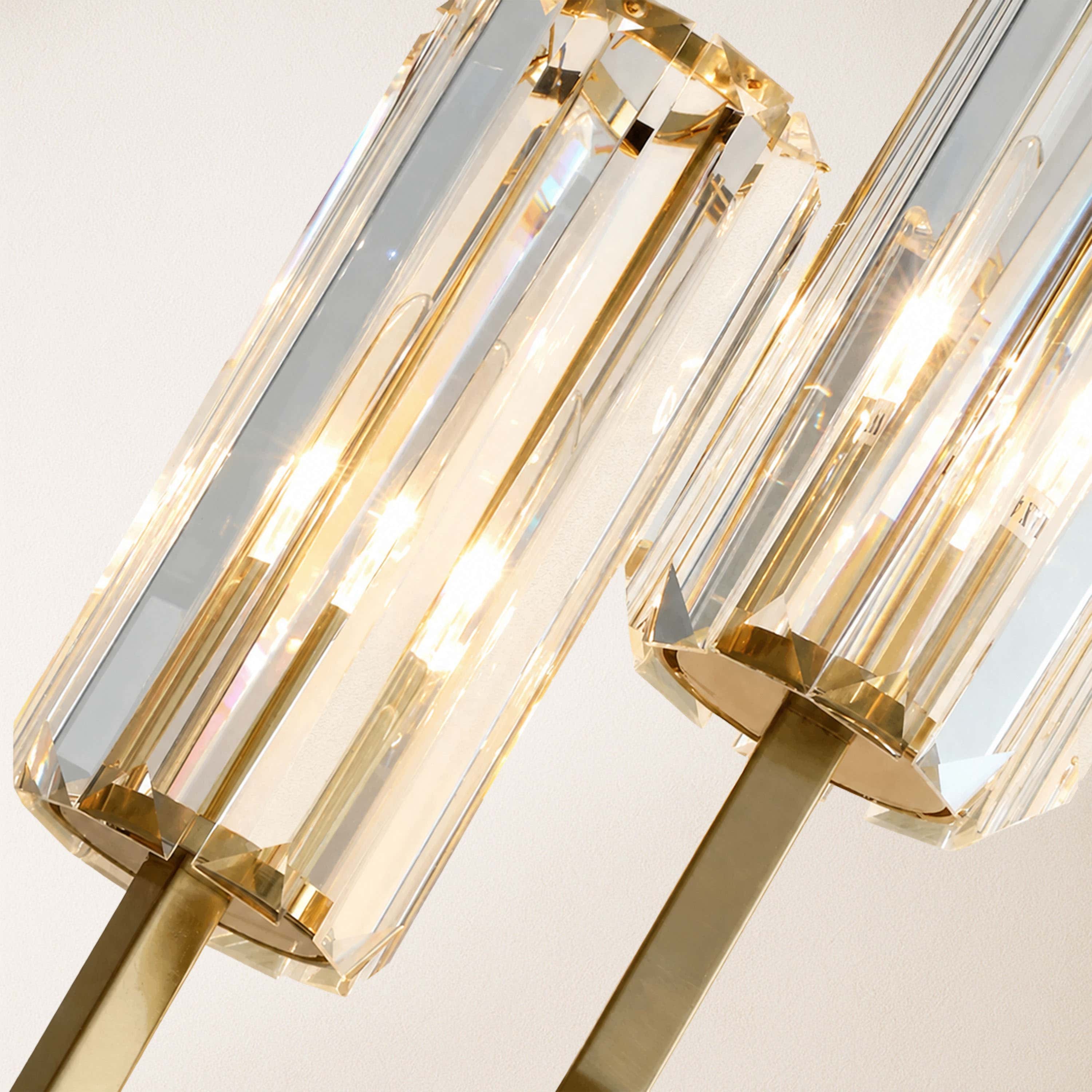 Zylia Crystal Cascading Wall Sconce
