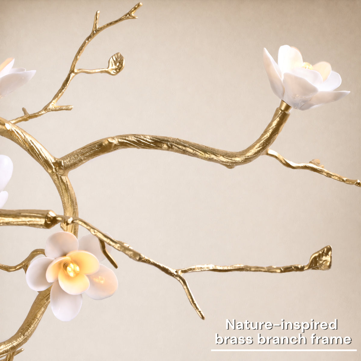 Floravine Ceramic Branch Chandelier 47.2"W