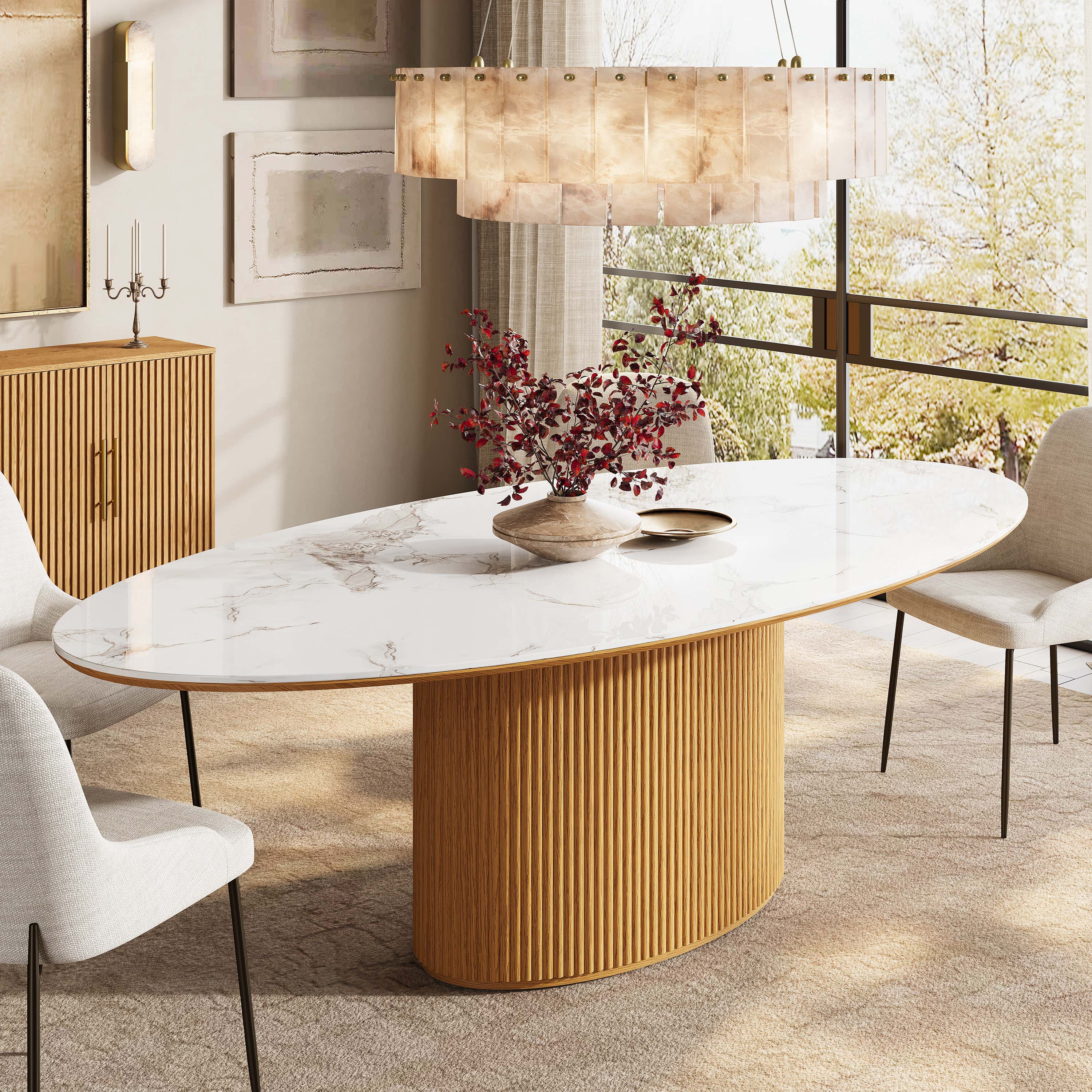 Marley Sintered Stone Dining Table 84"