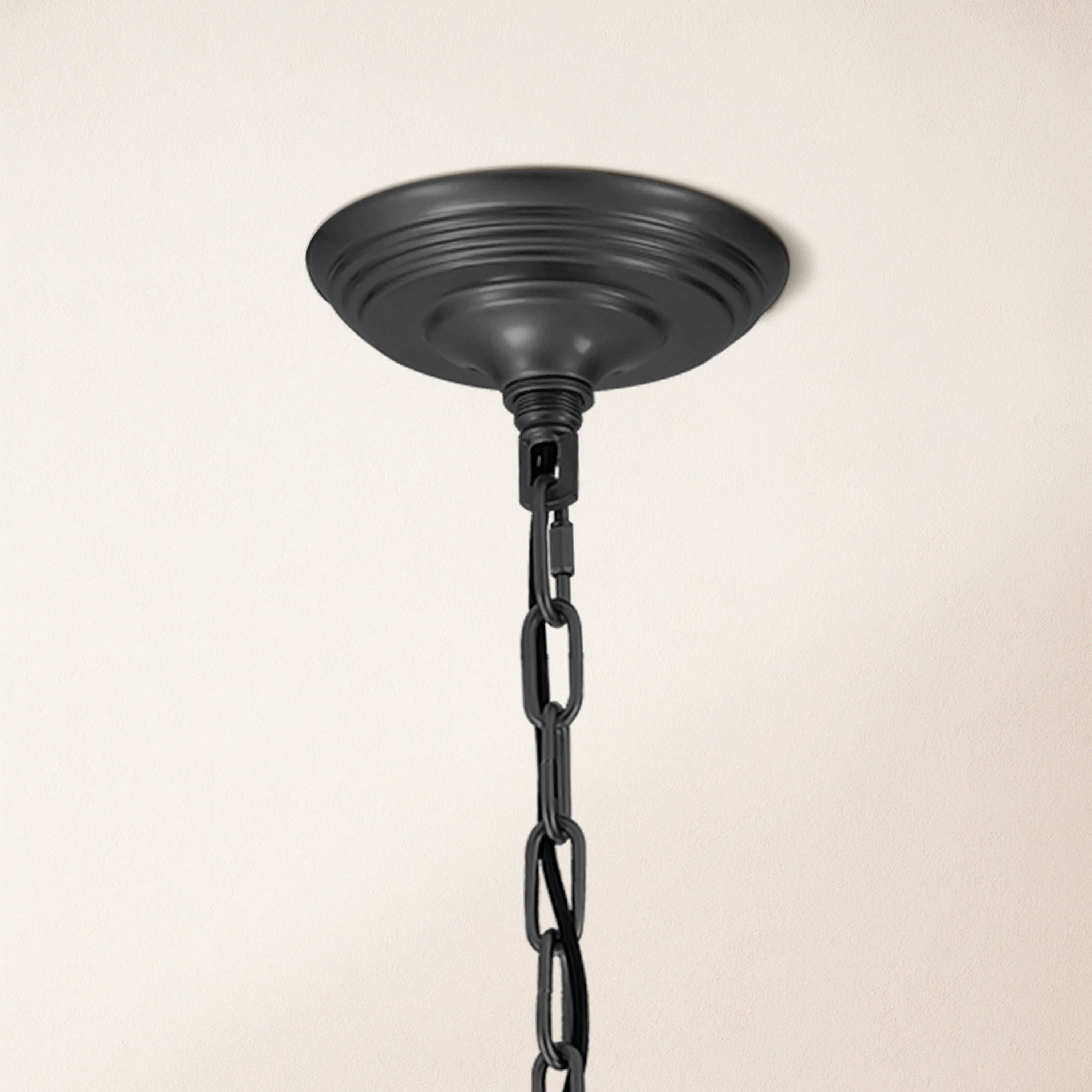 Wagon Wheel Candle Round Chandelier 64"