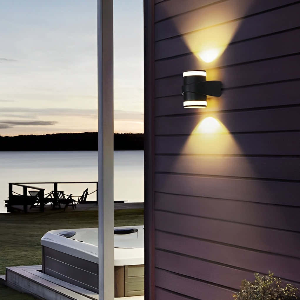 Aegisgleam Round Up Down Outdoor Wall Light