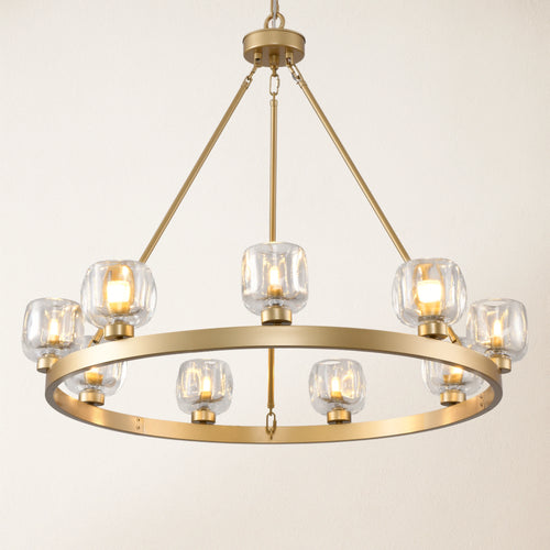 Vellum Round Chandelier 36"D