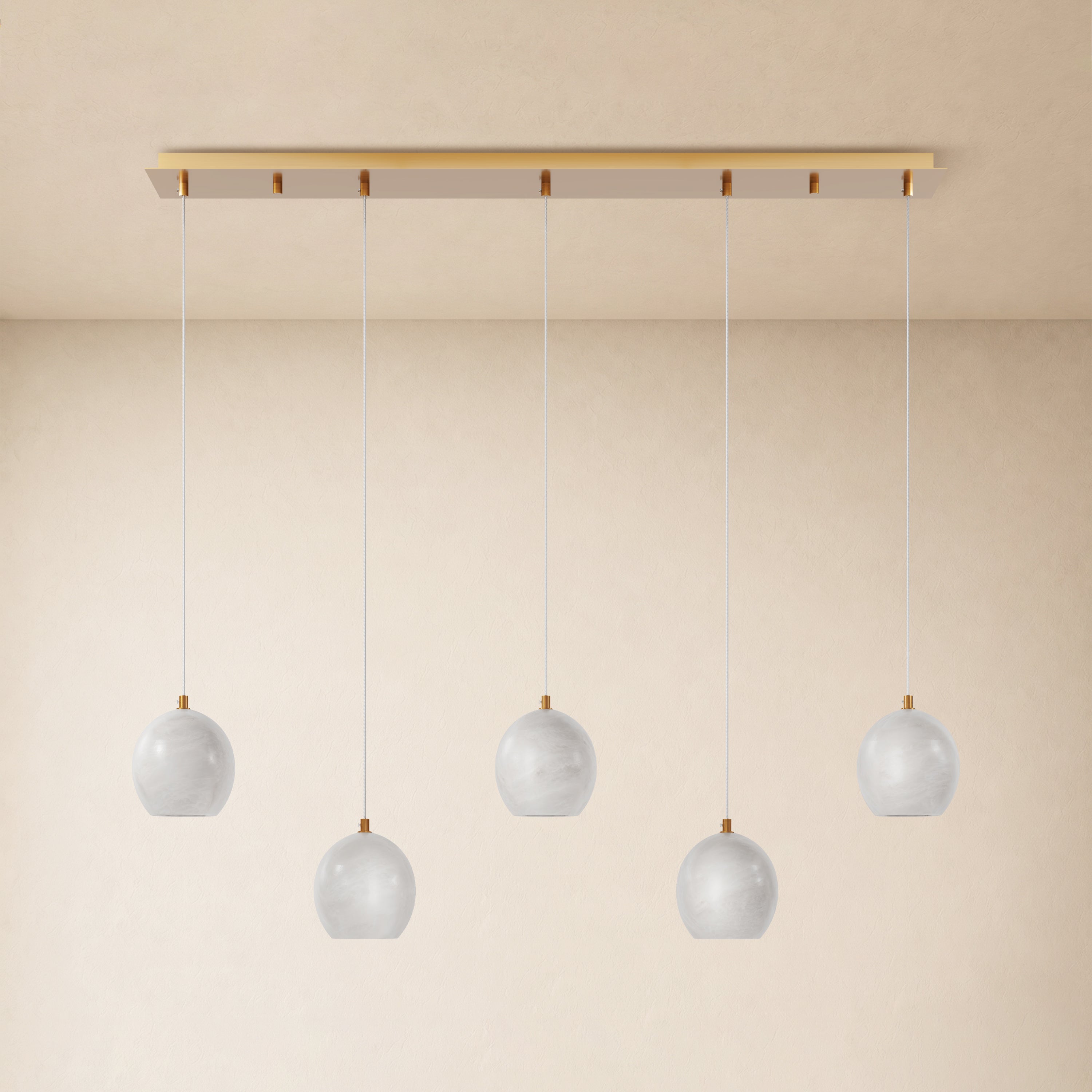 Quorvyn Resin Globe Linear Chandelier