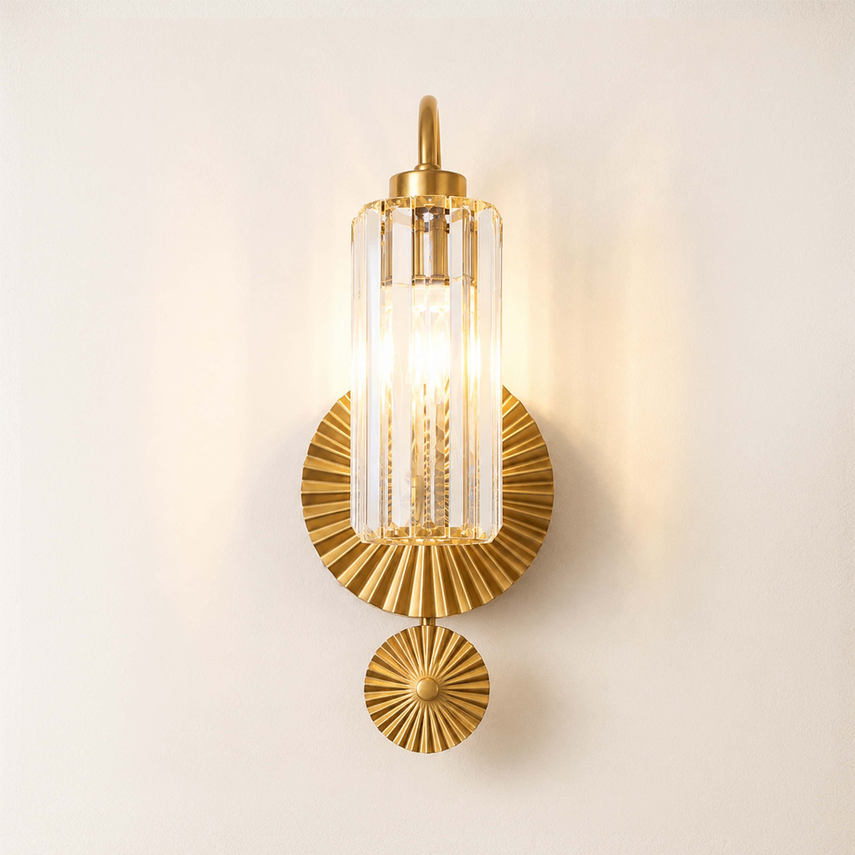 Plicate Crystal Wall Sconce