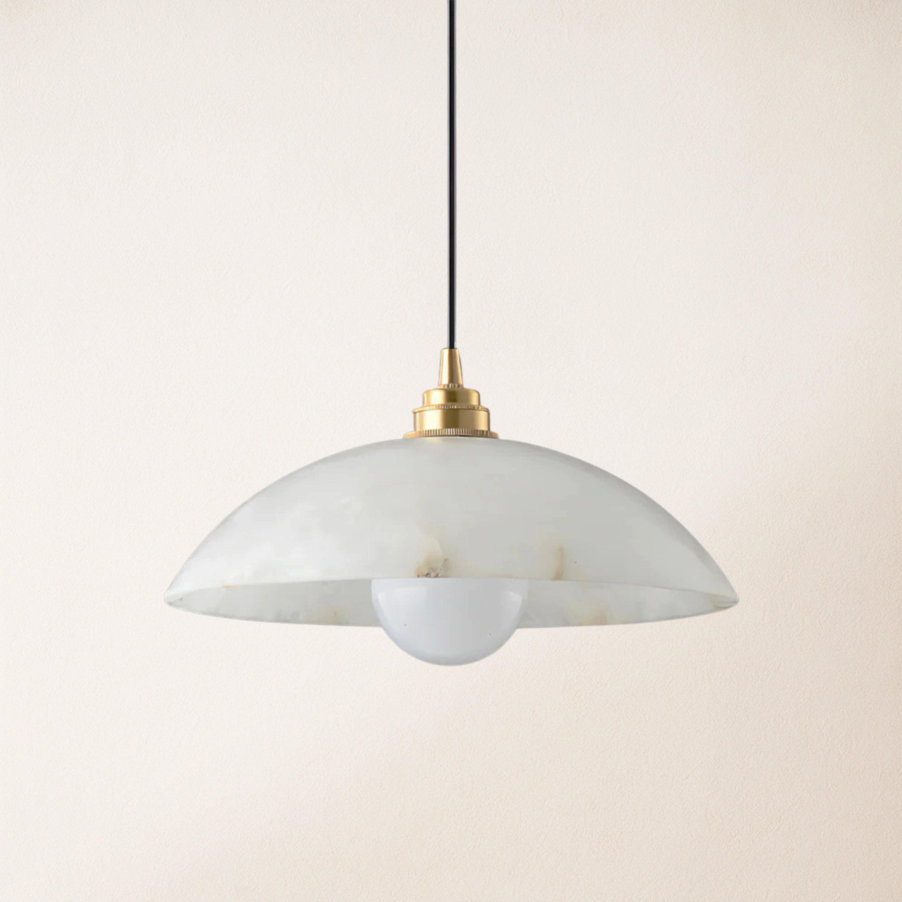 Dadaly Alabaster Modern Small Art Pendant 20"D
