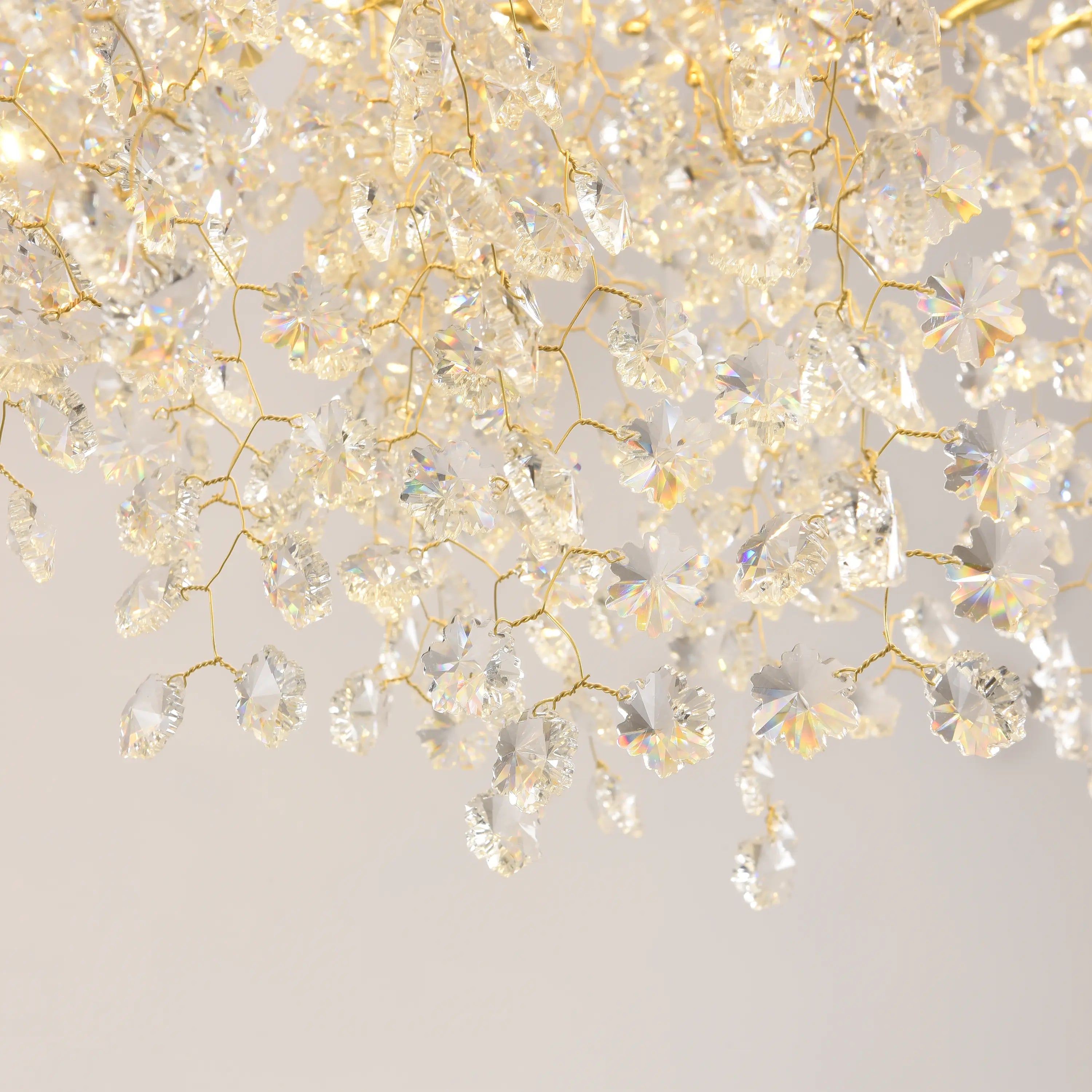 Lustre Branches Crystal Rectangular Chandelier 55"W