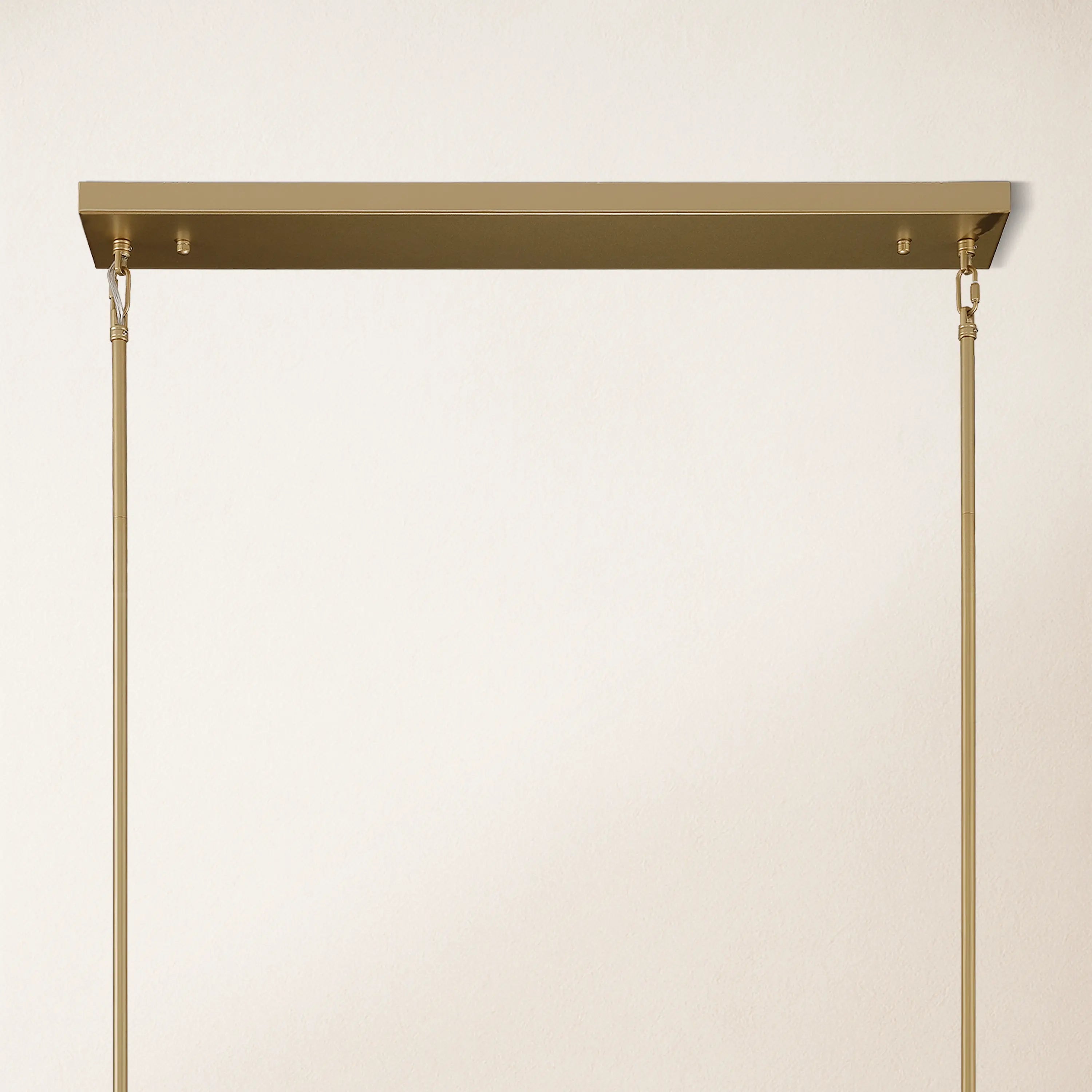 Cylora Glass Tube Rectangular Chandelier 54"