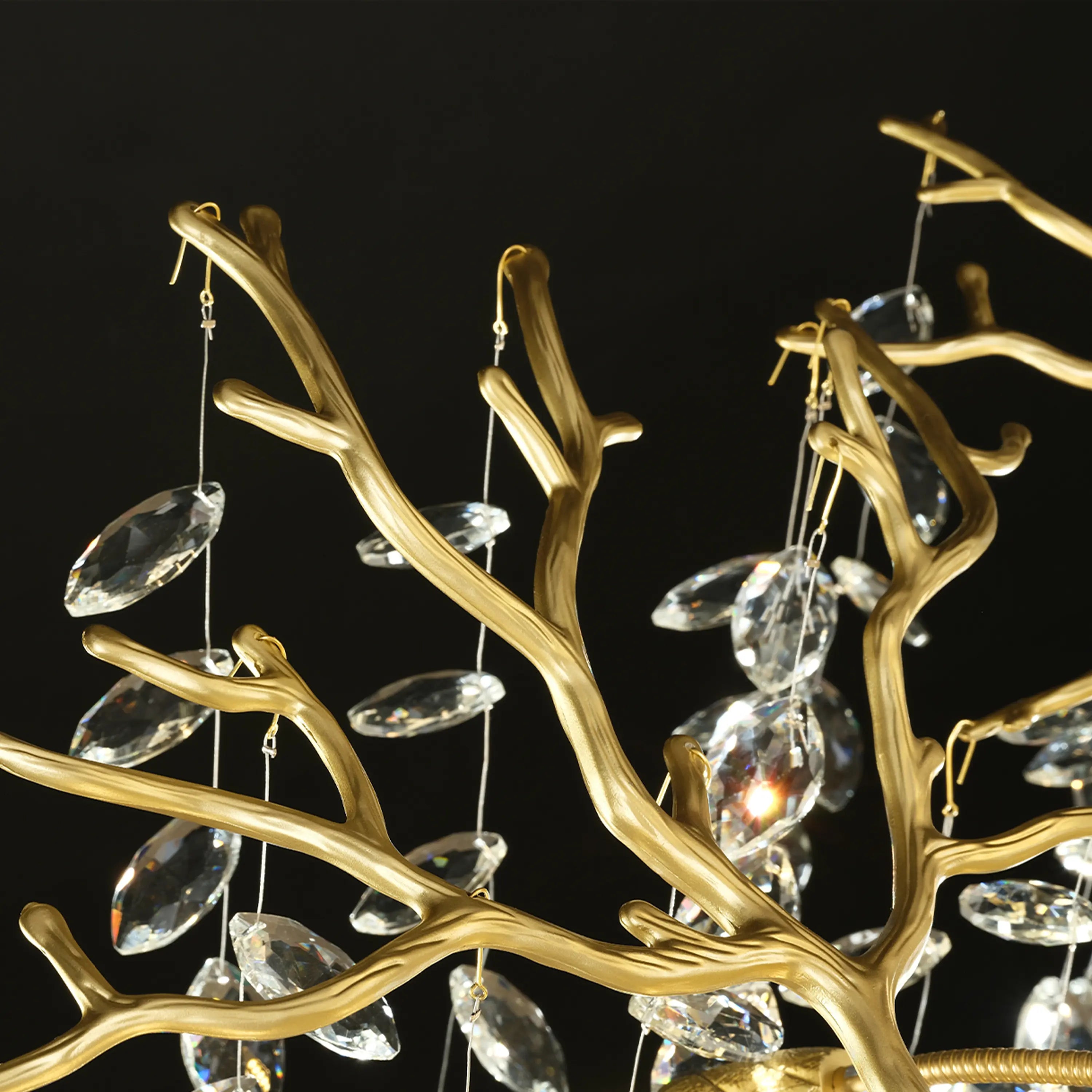 Frostleaf Crystal Grand Cascade Branches Chandelier 21"