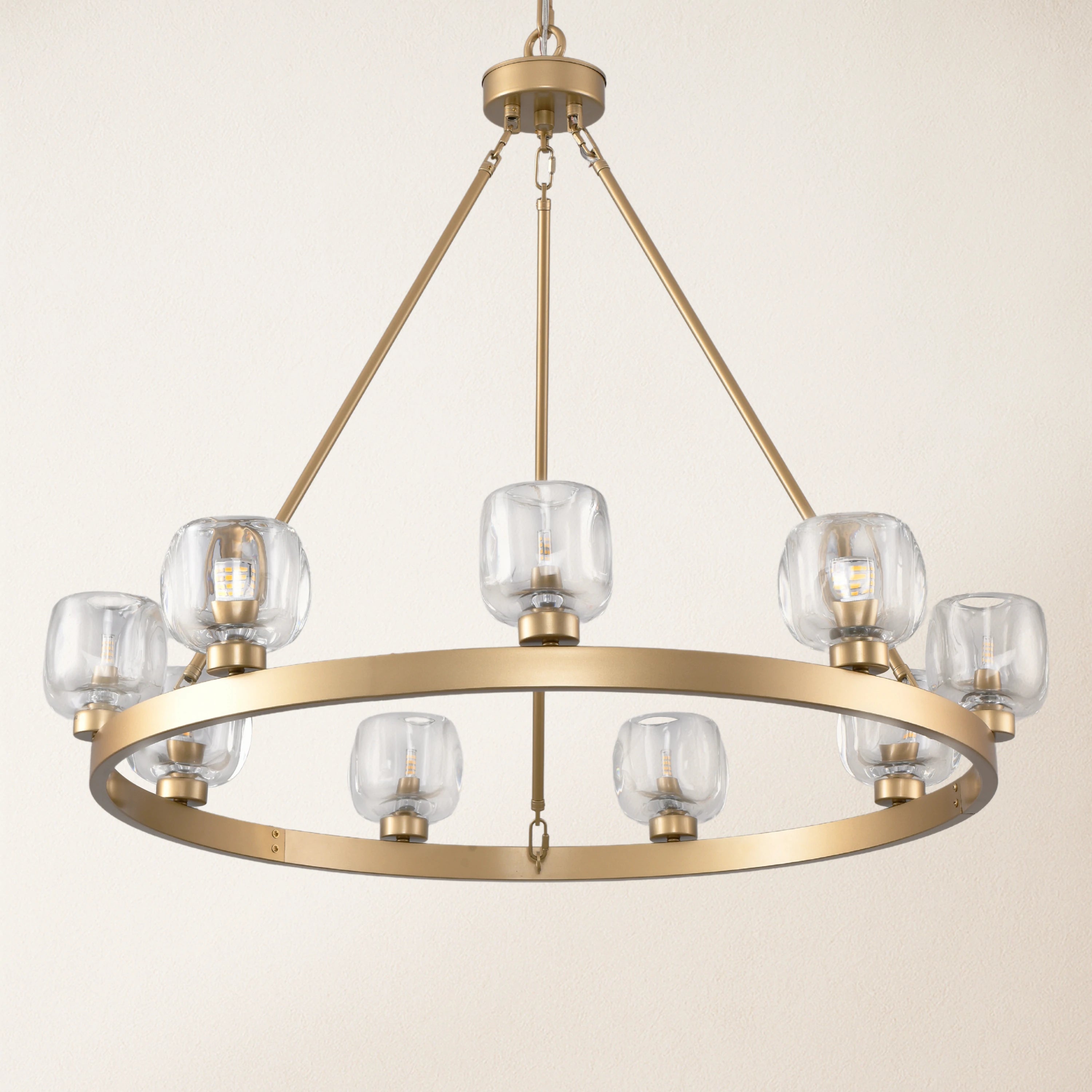 Vellum Round Chandelier 36"D