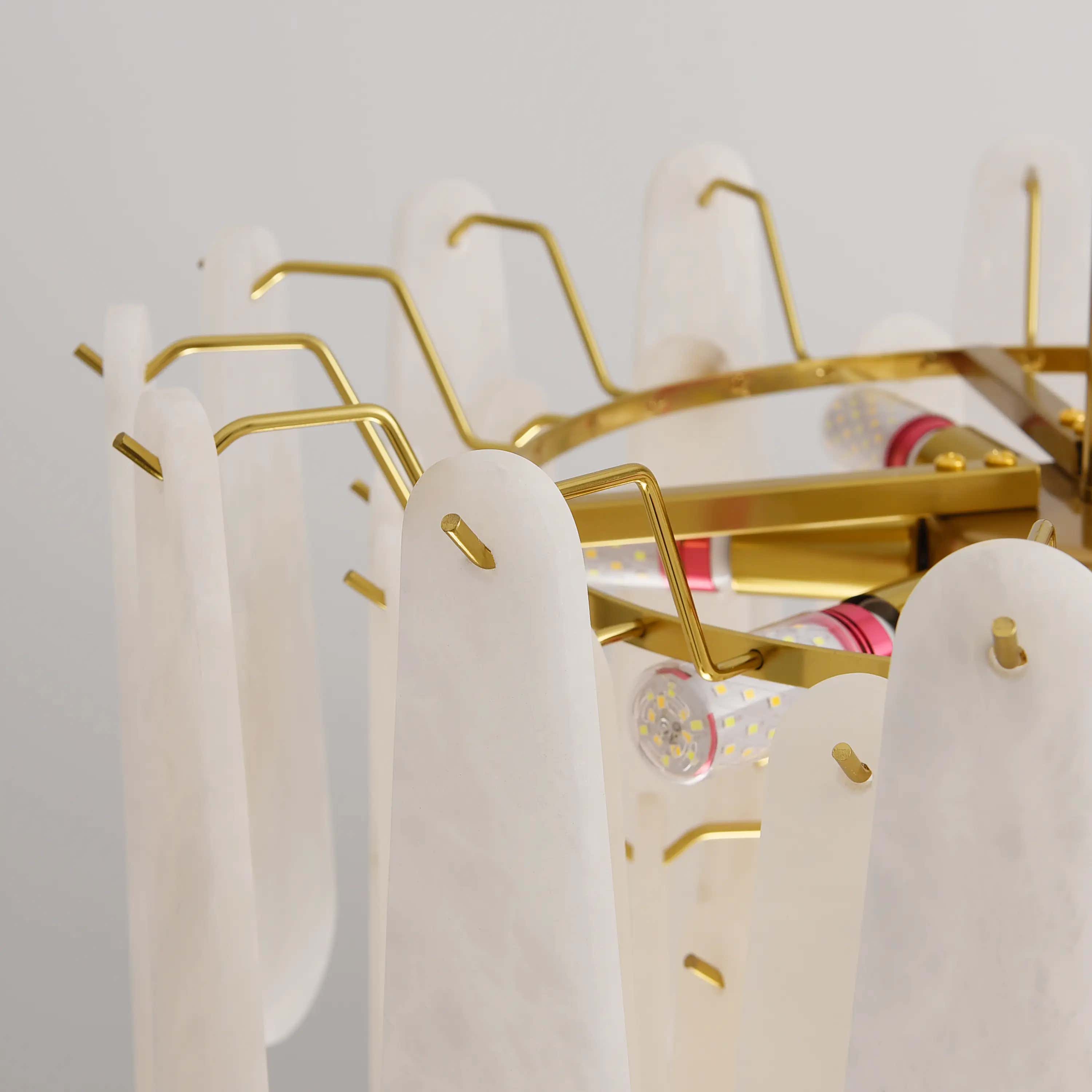 Caldera Alabaster Round Chandelier 22"