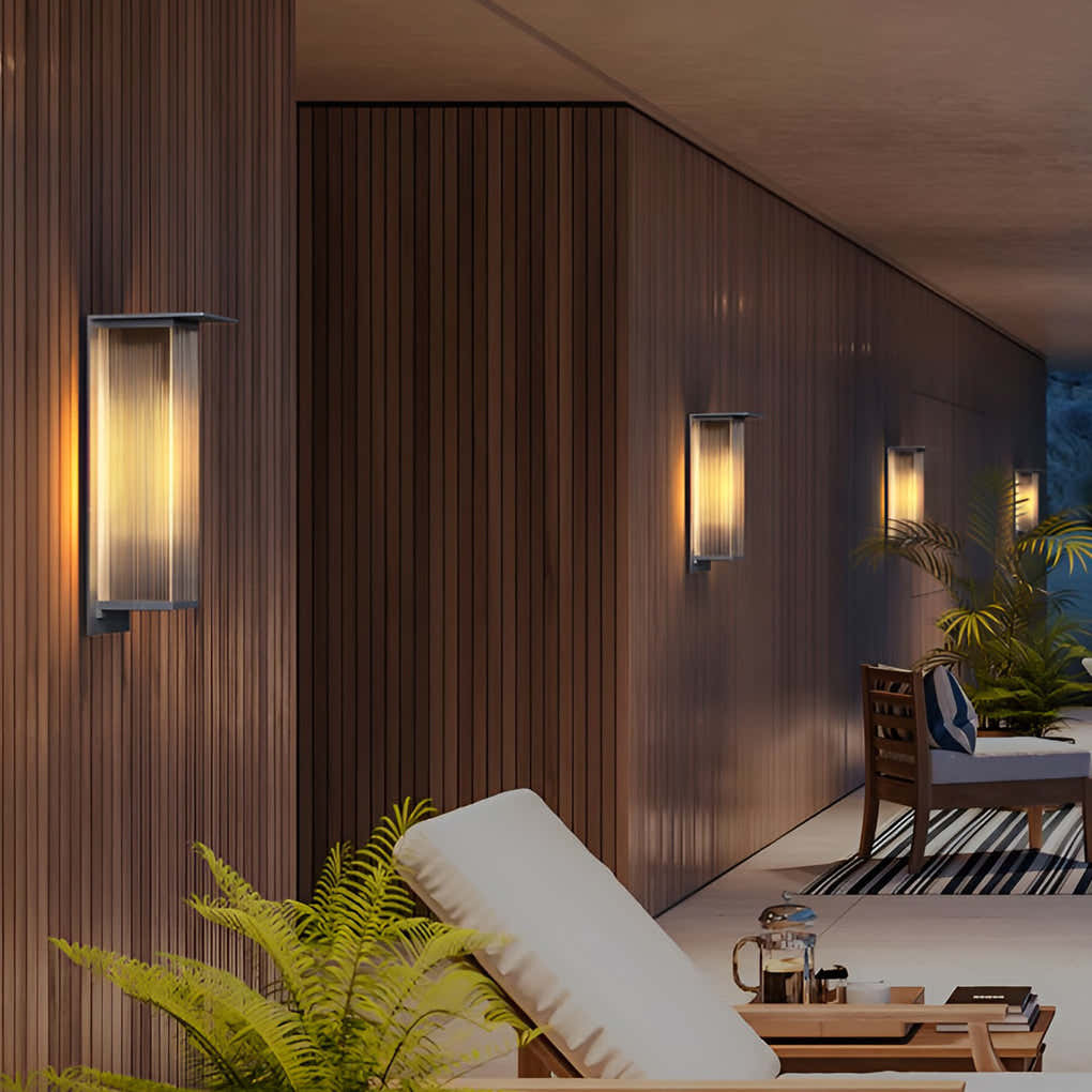 Cyclumena Rectangular Solar Outdoor Wall Light