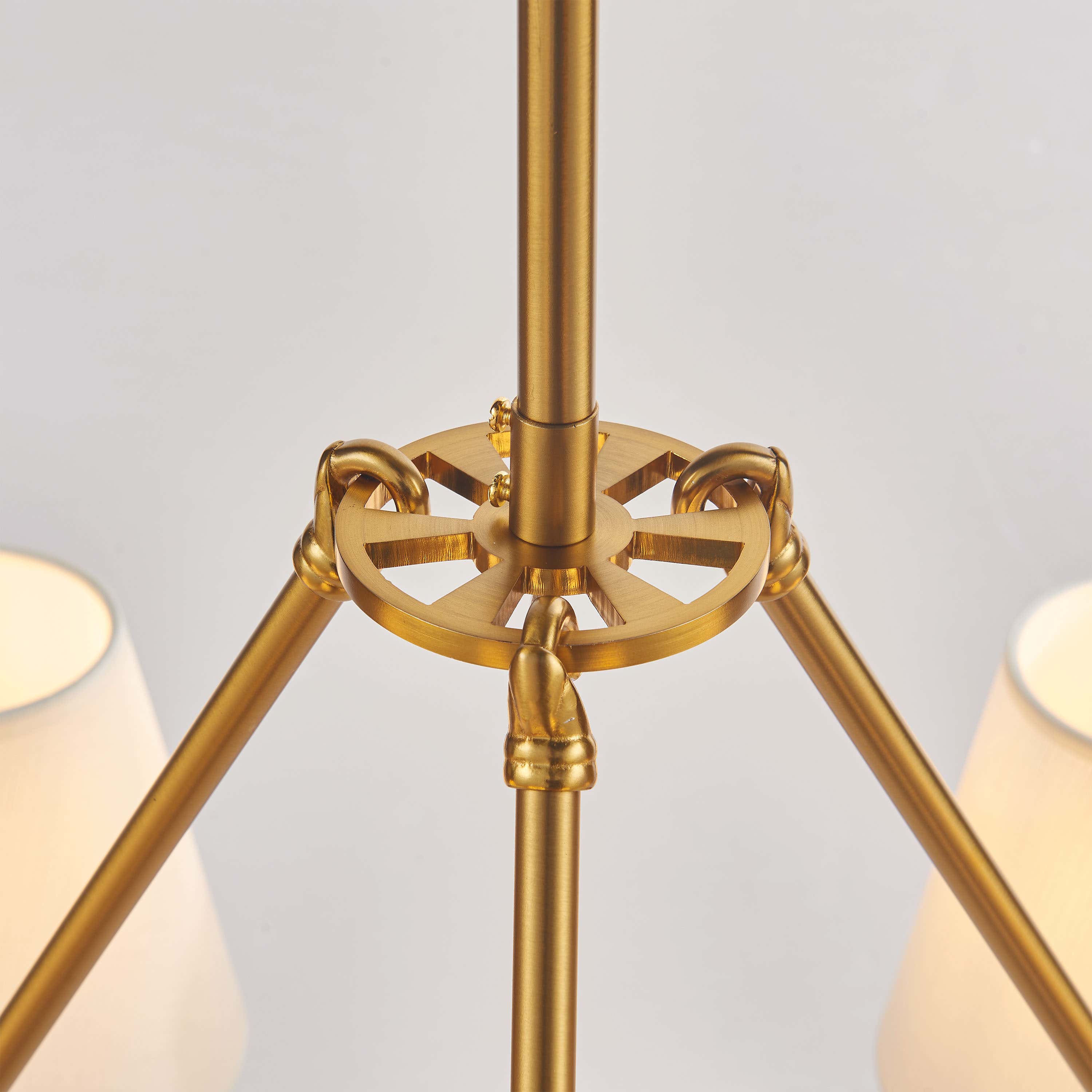 Corvella Leather Round Chandelier