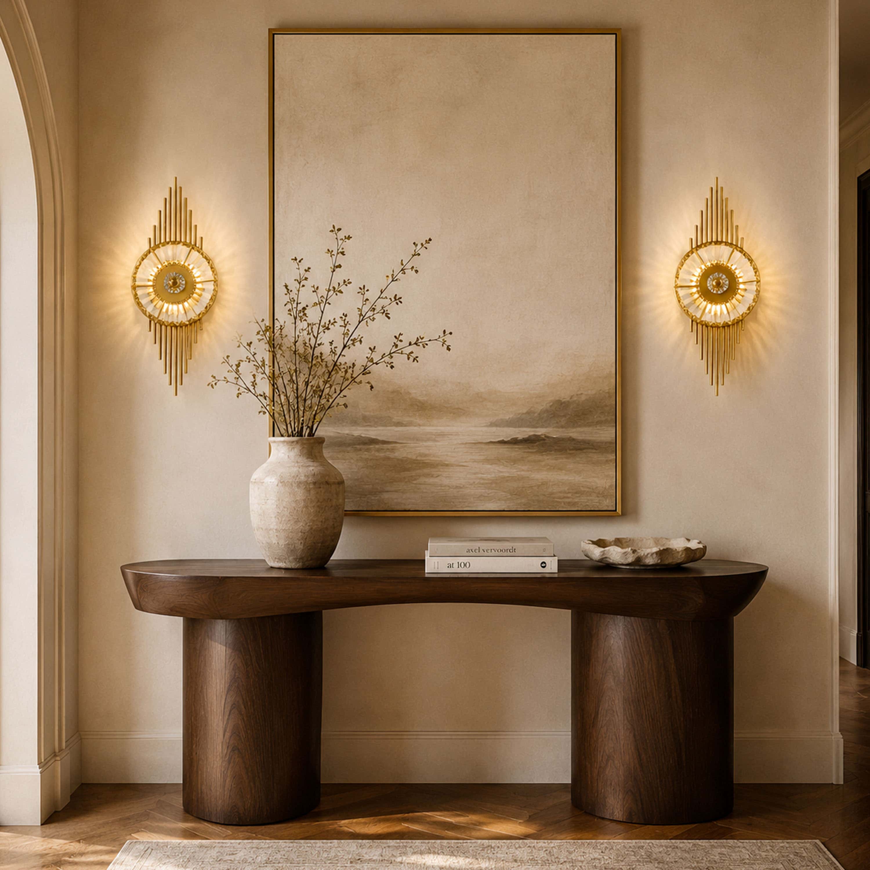 Axionna Crystal Gear Wall Sconce