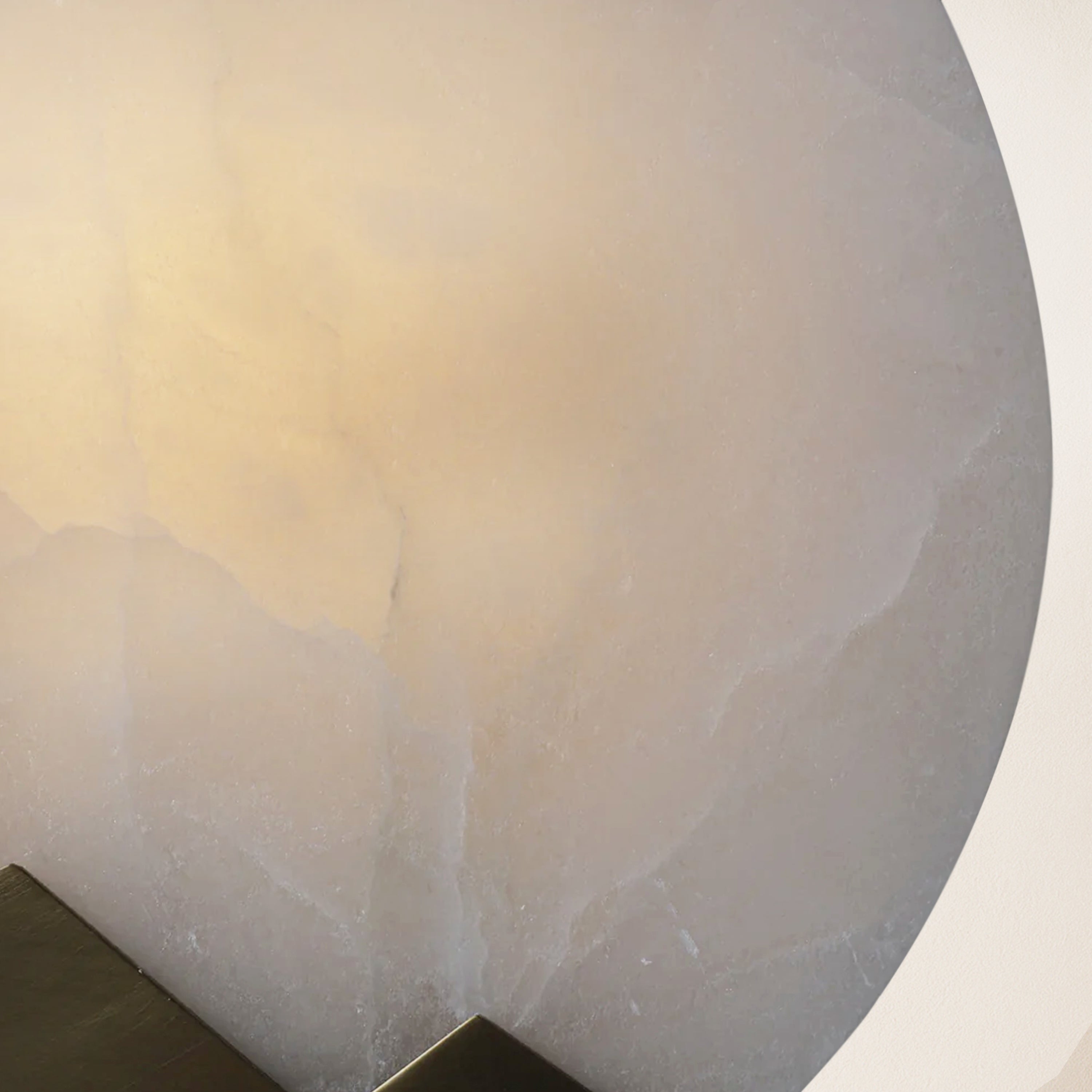 Egwent Alabaster Brass Sconce 7.9"D