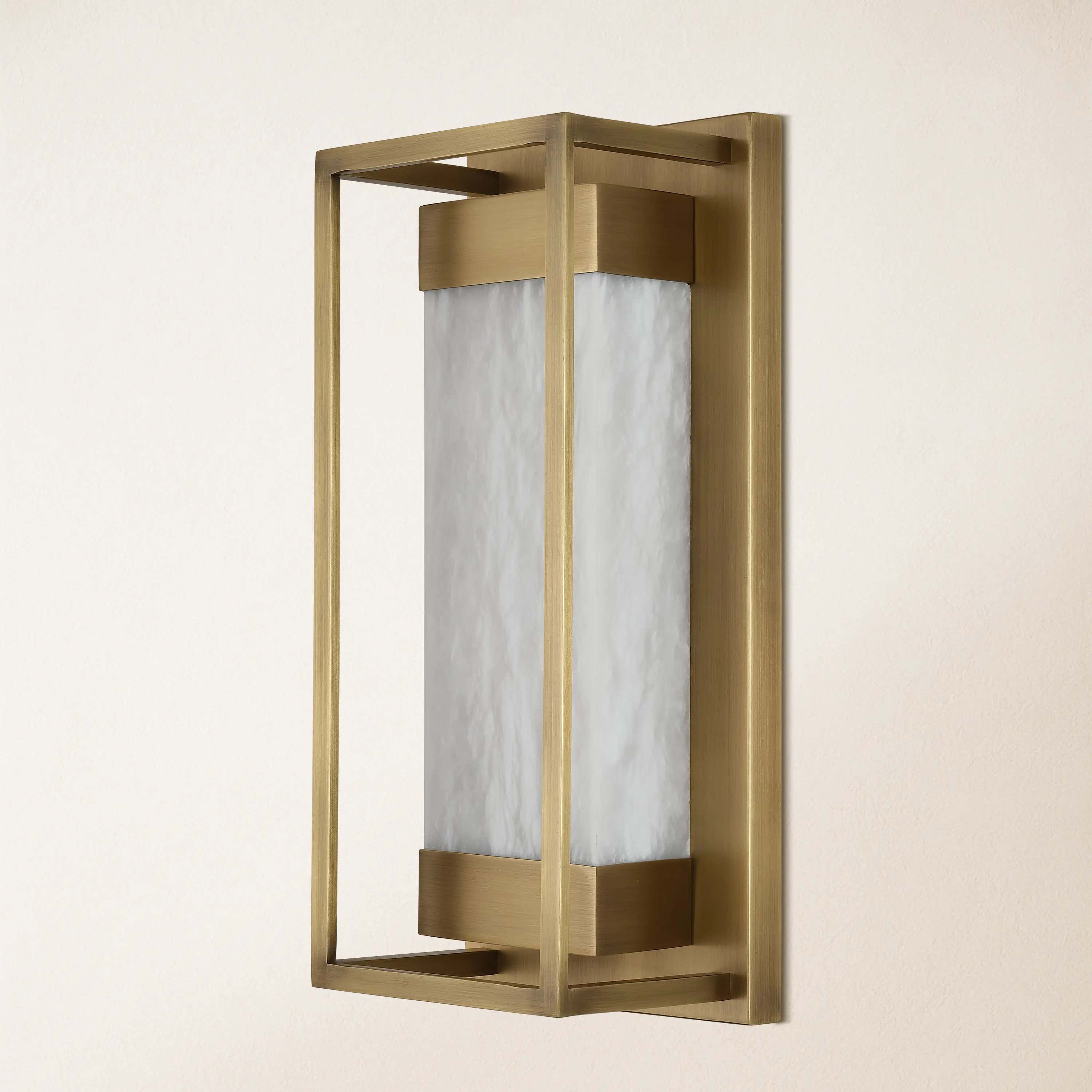 Bravura Alabaster Wall Sconce 16"H