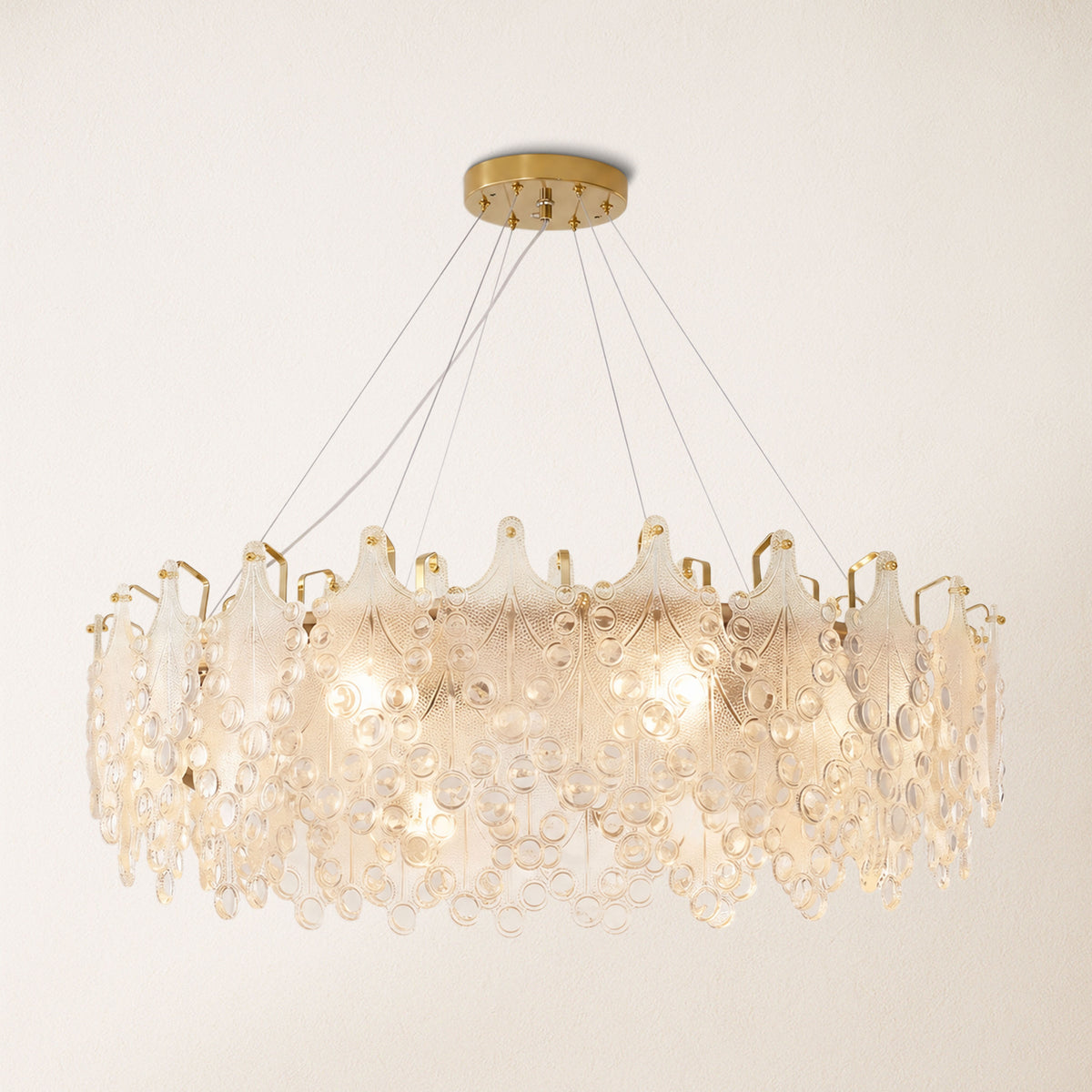 Veliora Layered Glass Chandelier