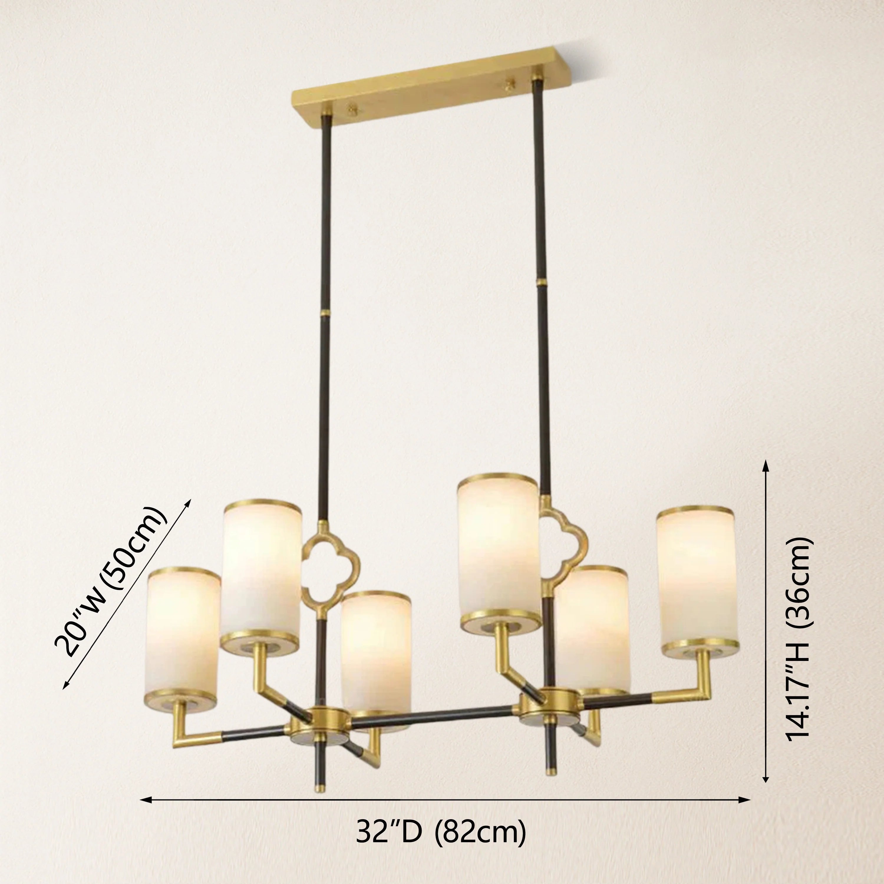 Moral Multi-layer Branda Alabaster Round chandelier 32"W