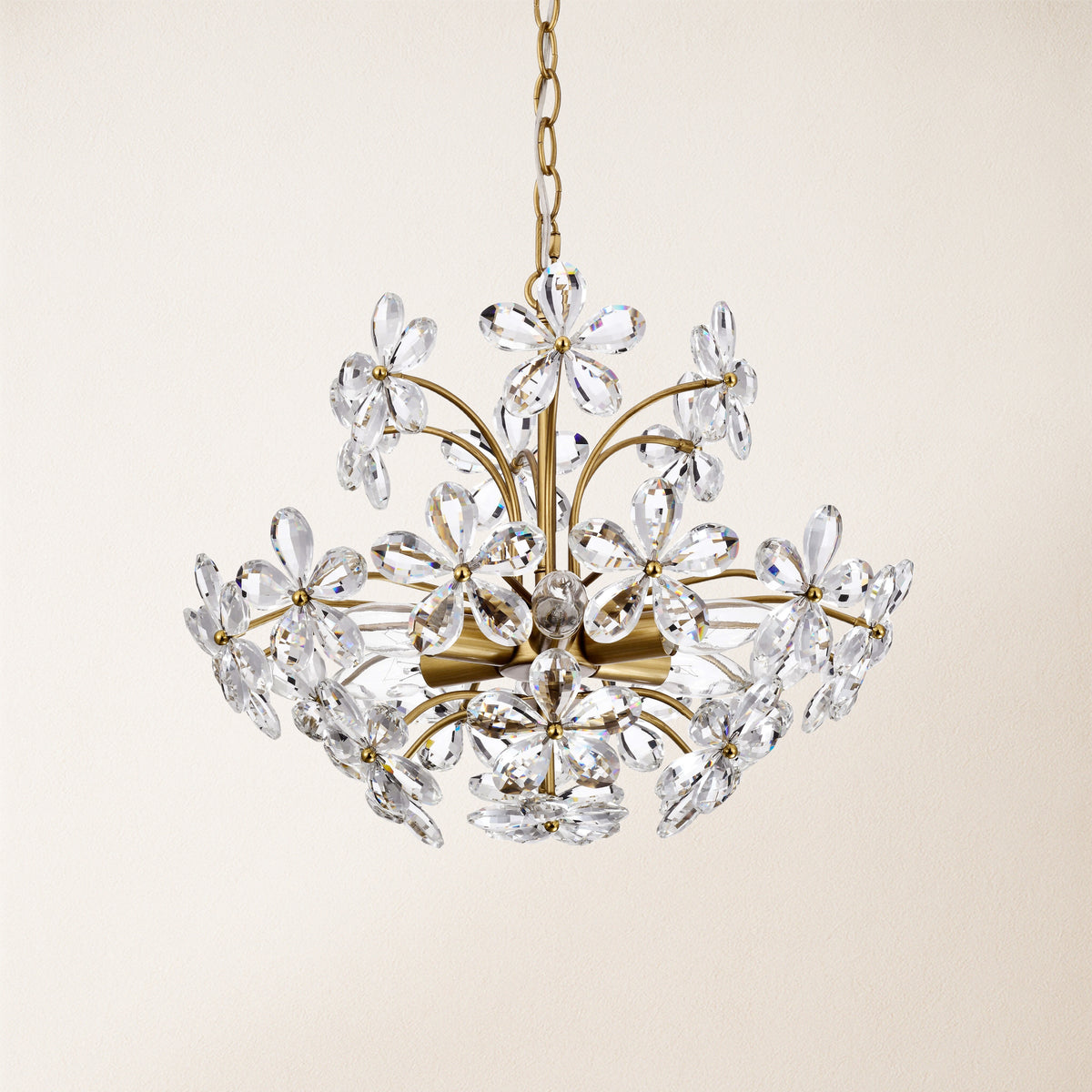 Liora Crystal Bloom Round Chandelier