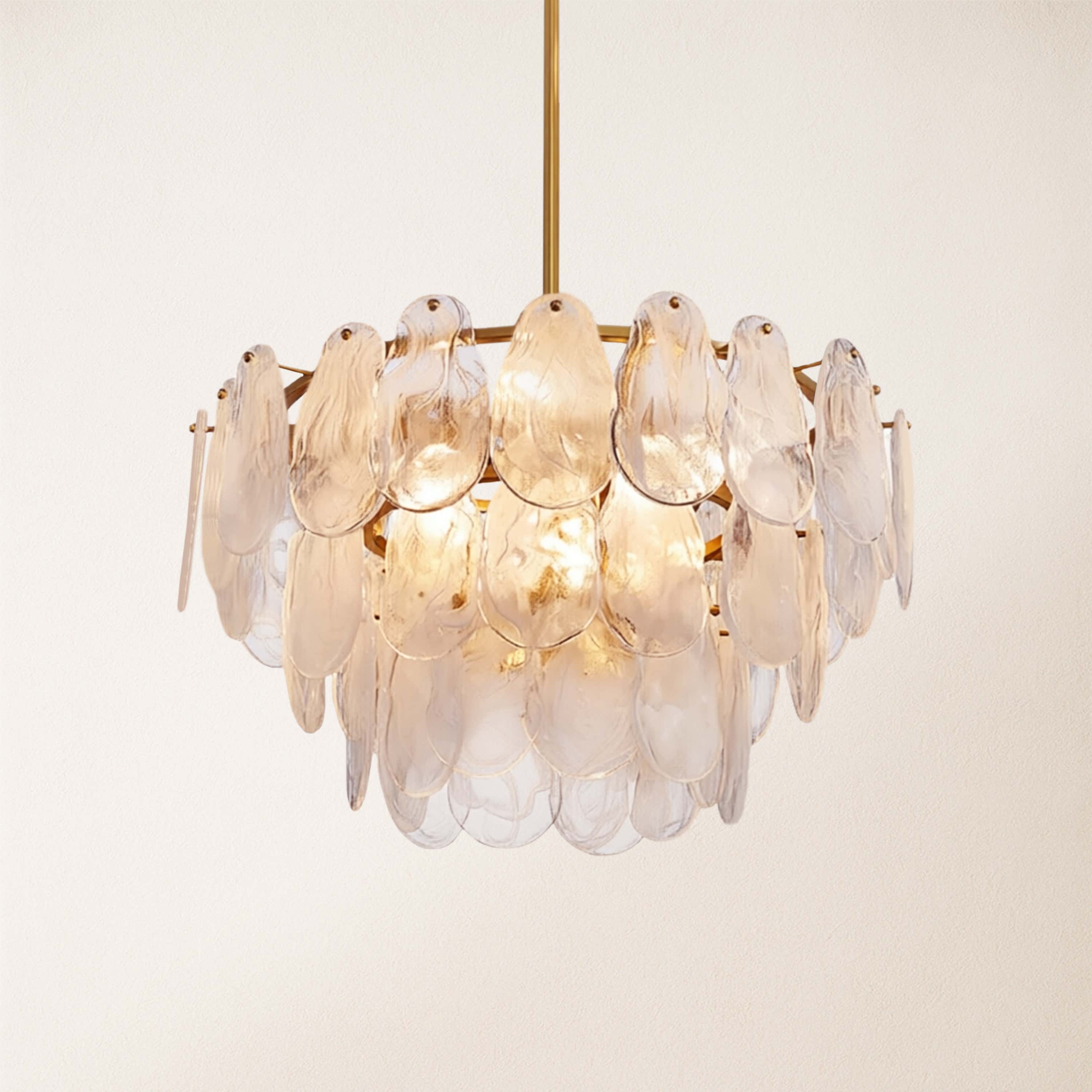 Elaris Glass Cloud Tiered Chandelier 24"D