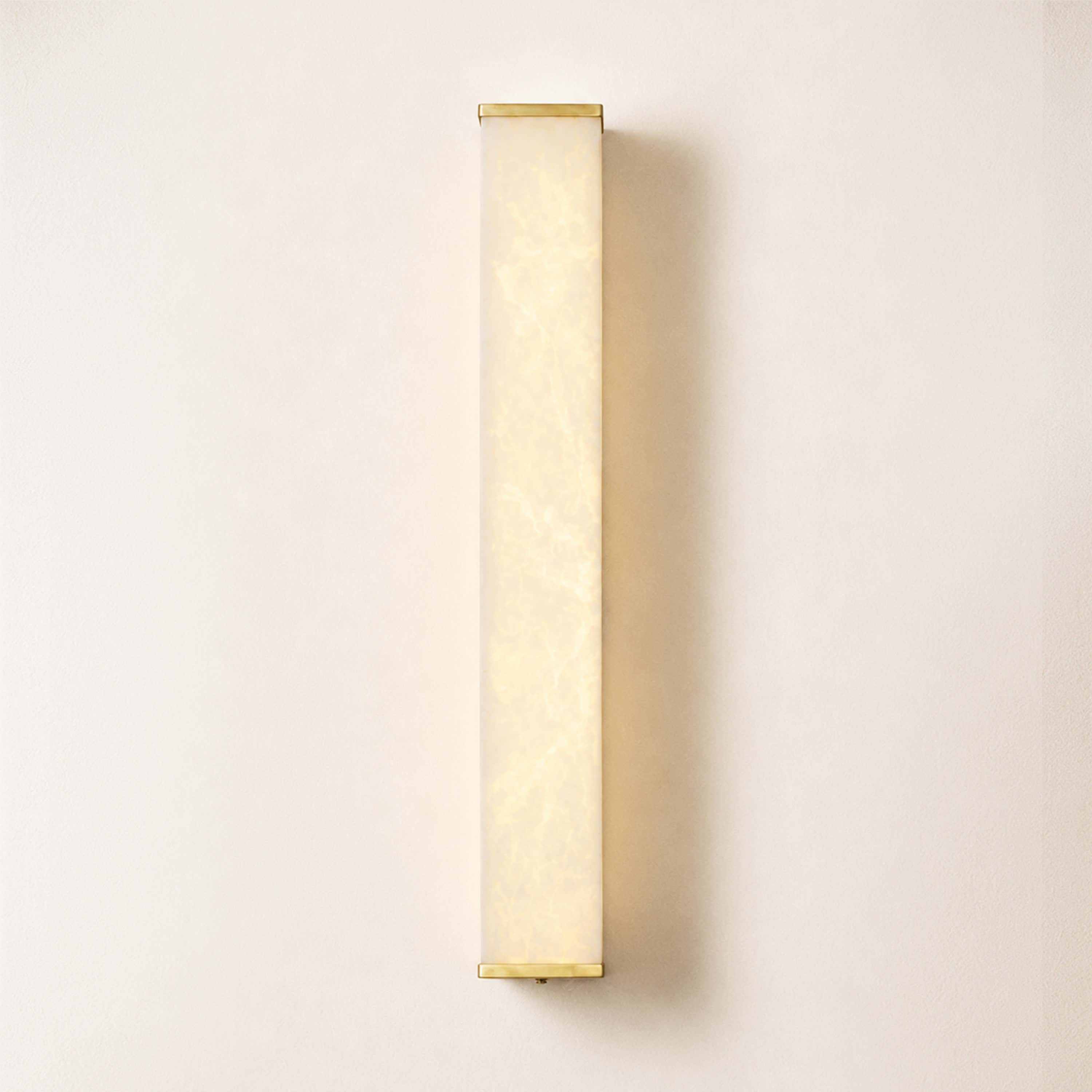 Valoria Alabaster Rectangular Wall Sconce