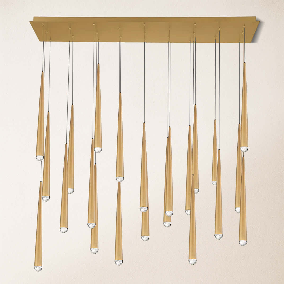 Anthropology Rectangle Crystal Pendant 54"W