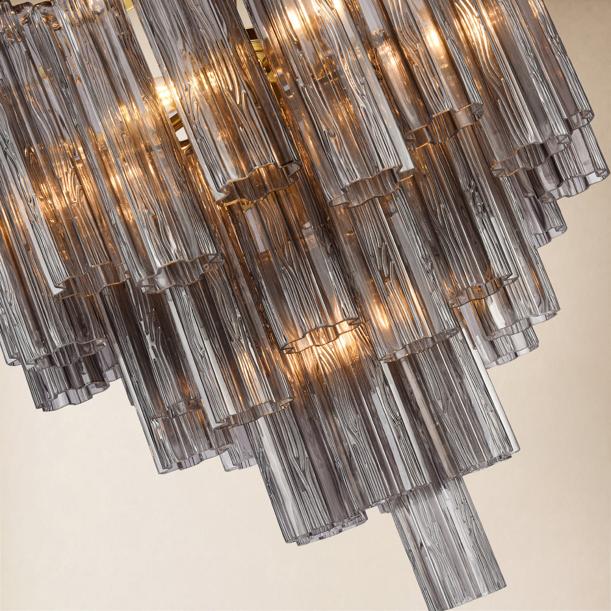 Lumeris Glass Tiered Round Chandelier 24"D