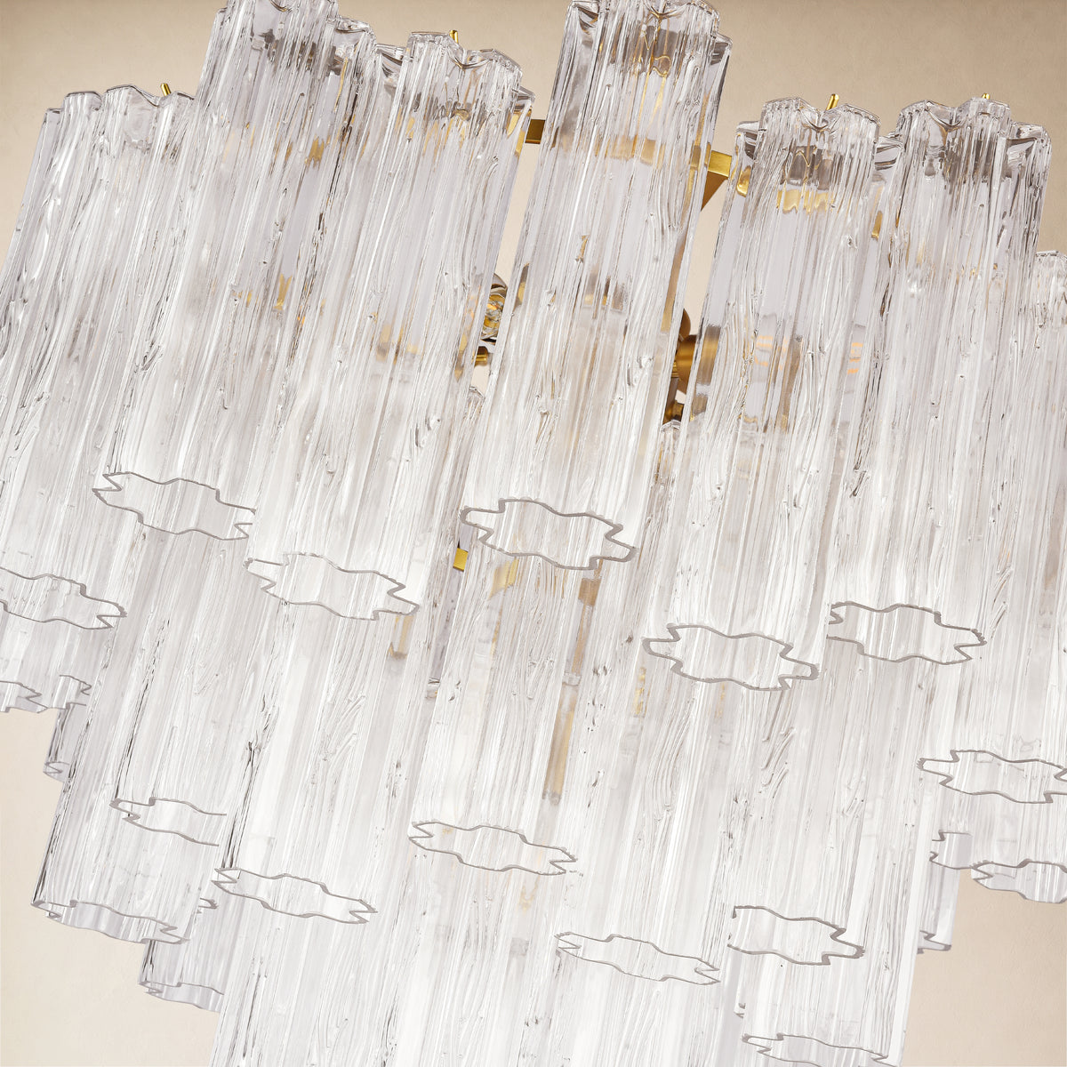Lumeris Glass Tiered Round Chandelier 24"D