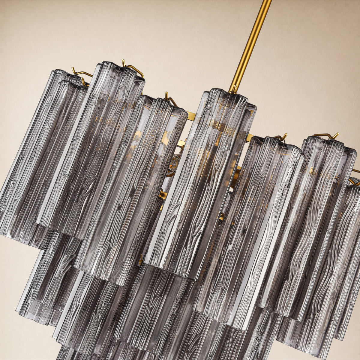 Lumeris Glass Tiered Round Chandelier 24"D