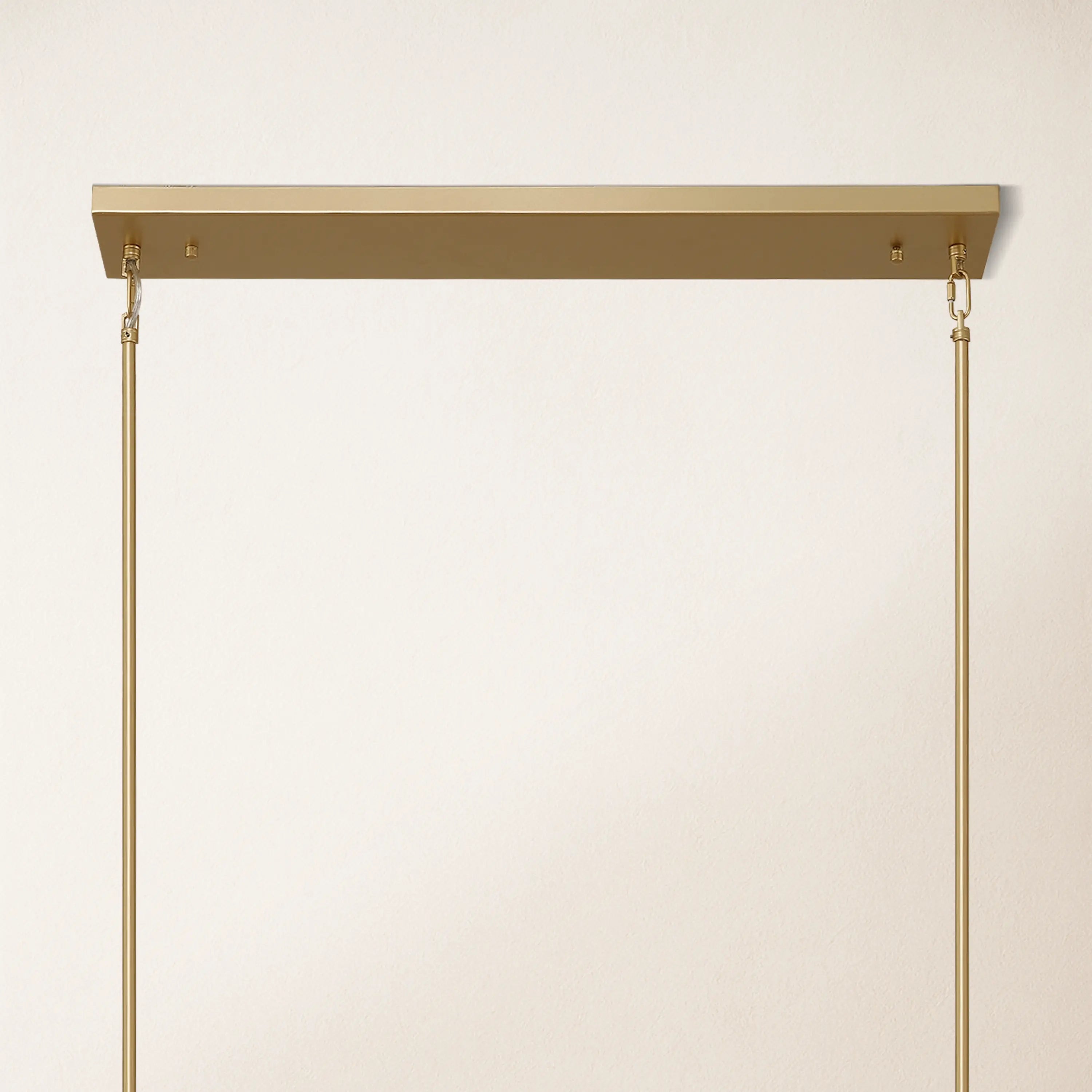Cylora Glass Tube Rectangular Chandelier 68"
