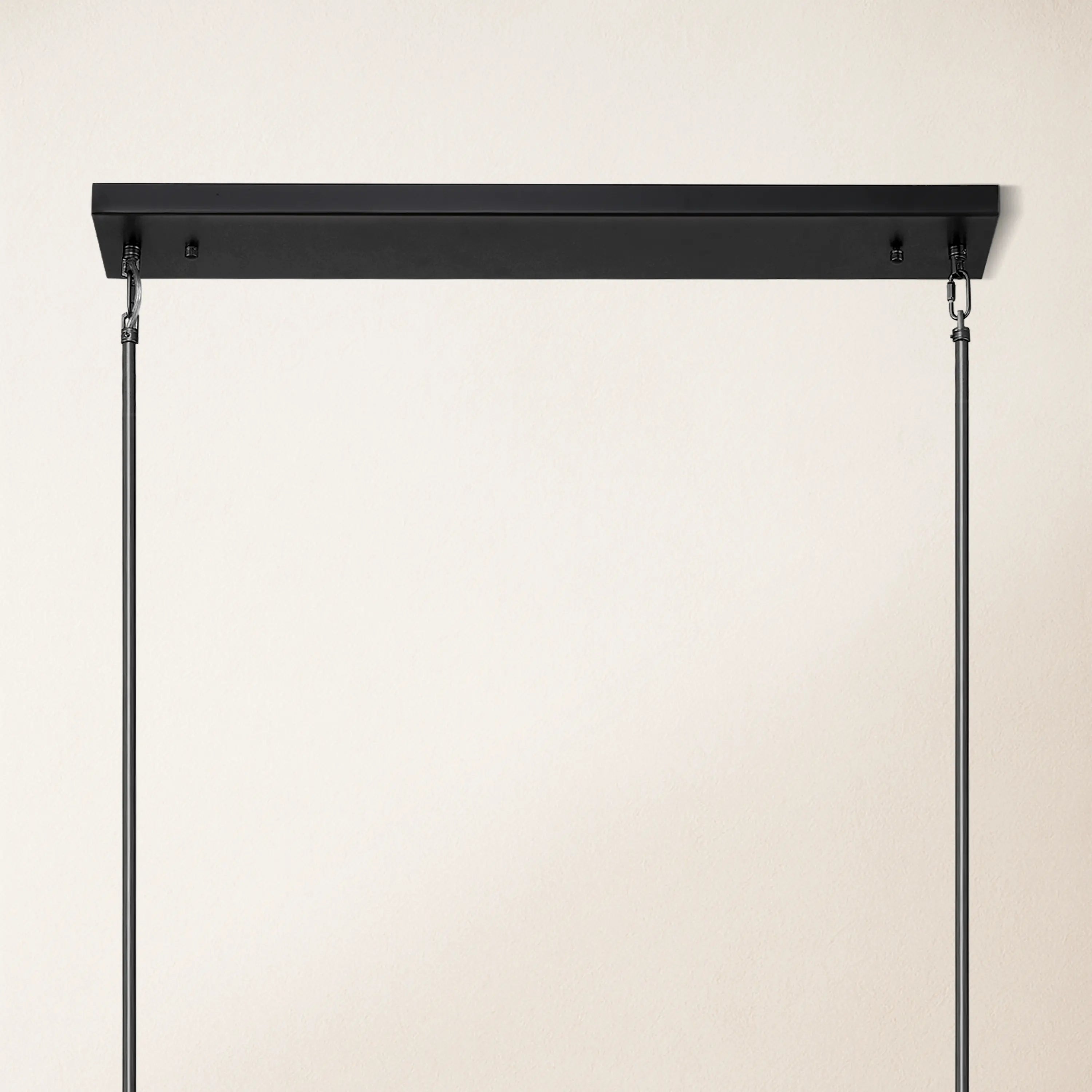 Cylora Glass Tube Rectangular Chandelier 68"