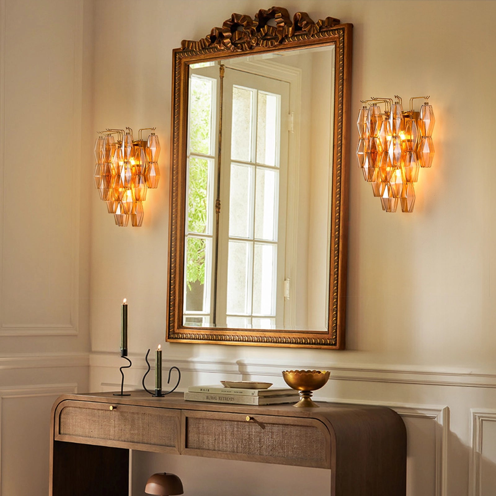 Celestial Drop Glass Wall Sconce 19.6"H