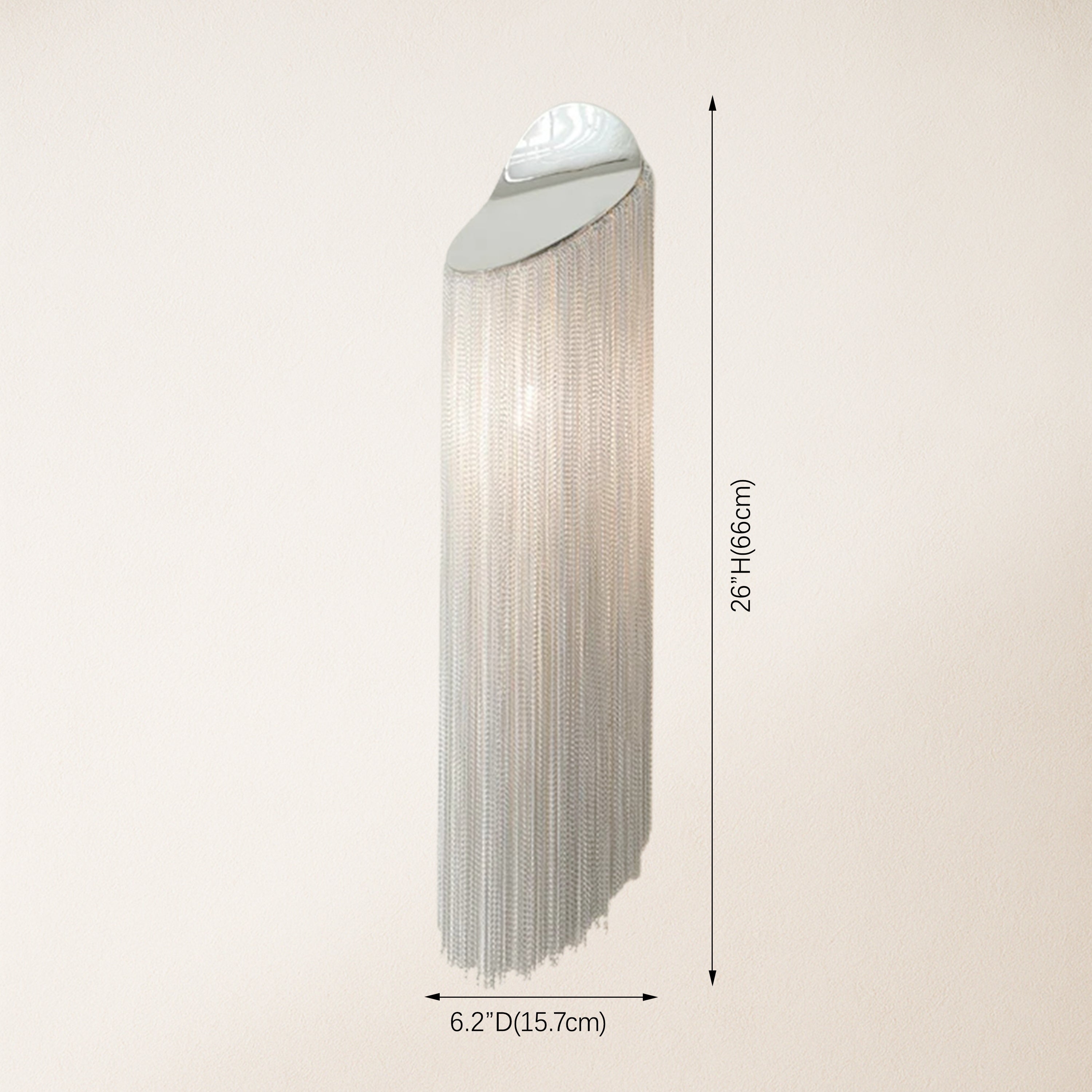 Teresa Cadena Chain Tassel Wall Sconce 26"H