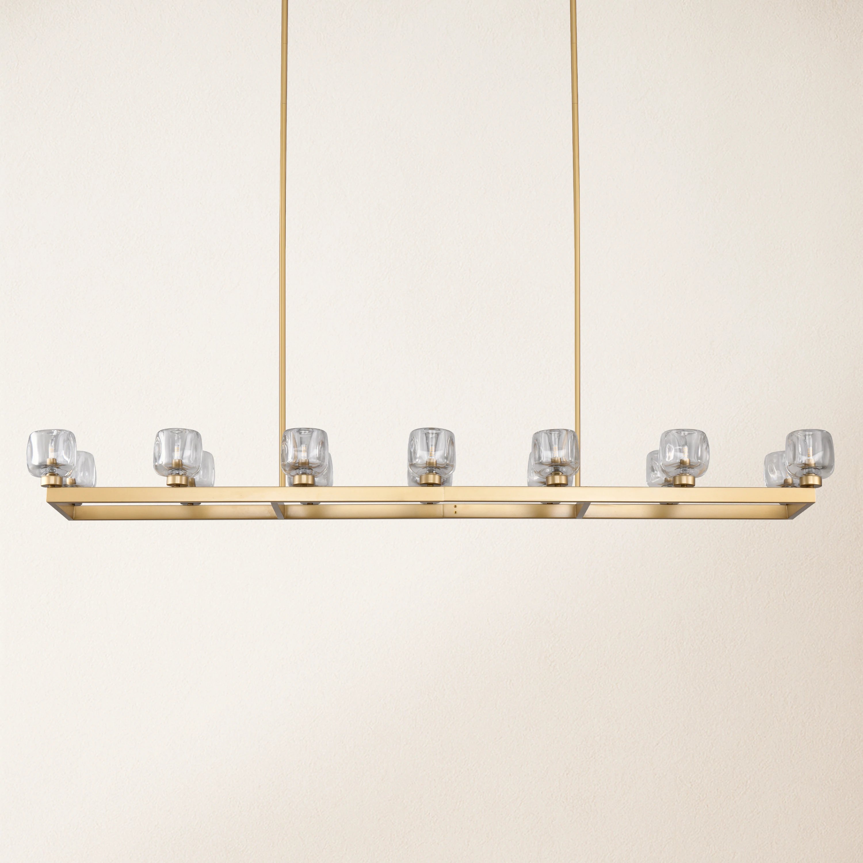Vellum Rectangular Chandelier 68"