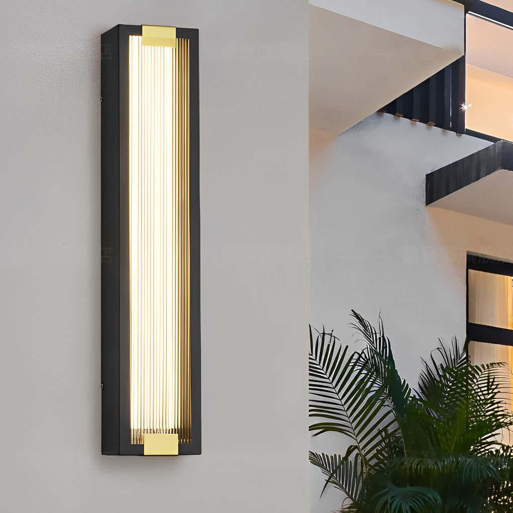 Vitreum Rectangular LED Outdoor Wall Light