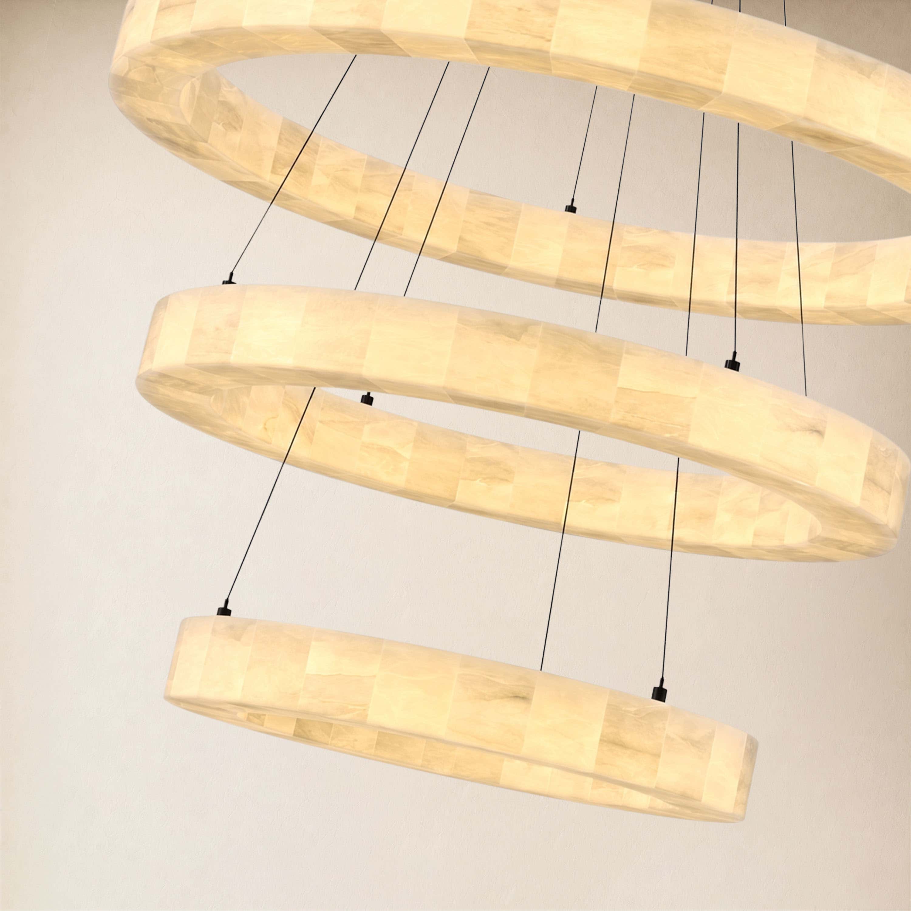 Soluna Alabaster 3 Tiered Custom Round Chandelier