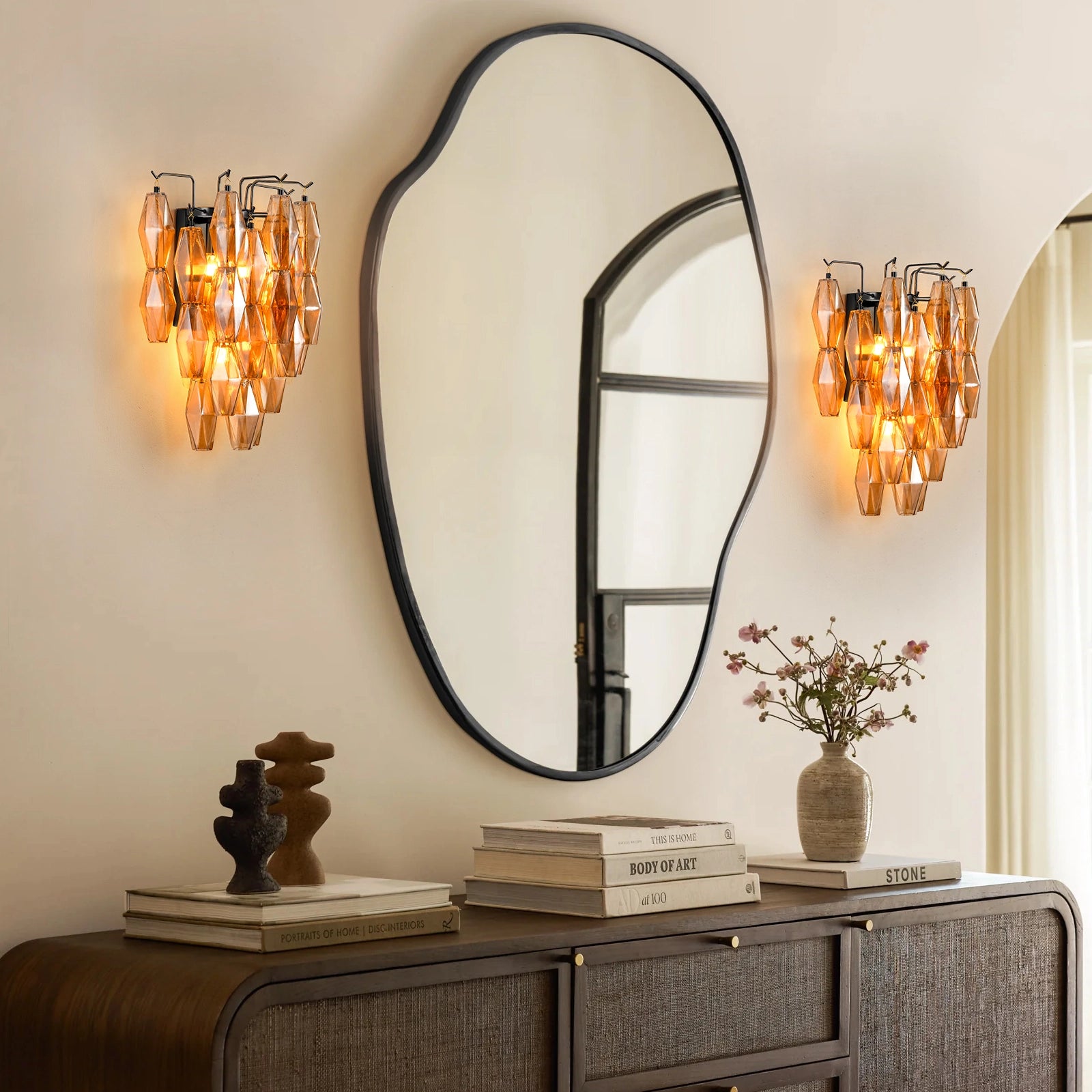 Celestial Drop Glass Wall Sconce 19.6"H