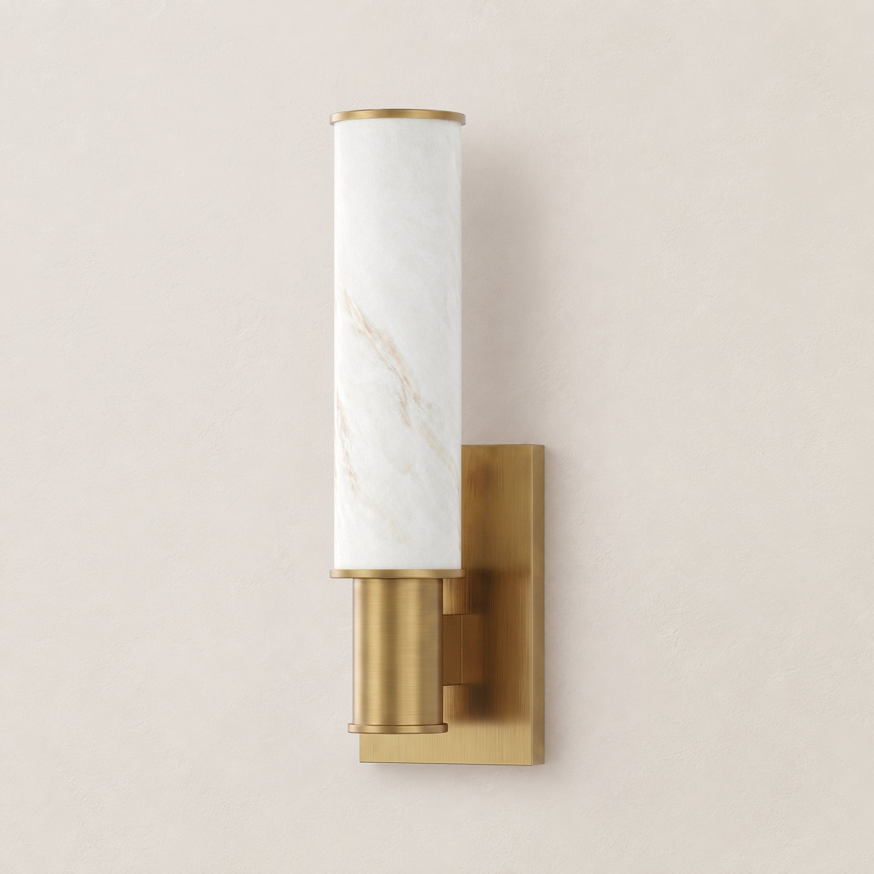 Nuvarelle Resin Single Cylinder Wall Sconce 14.2"H