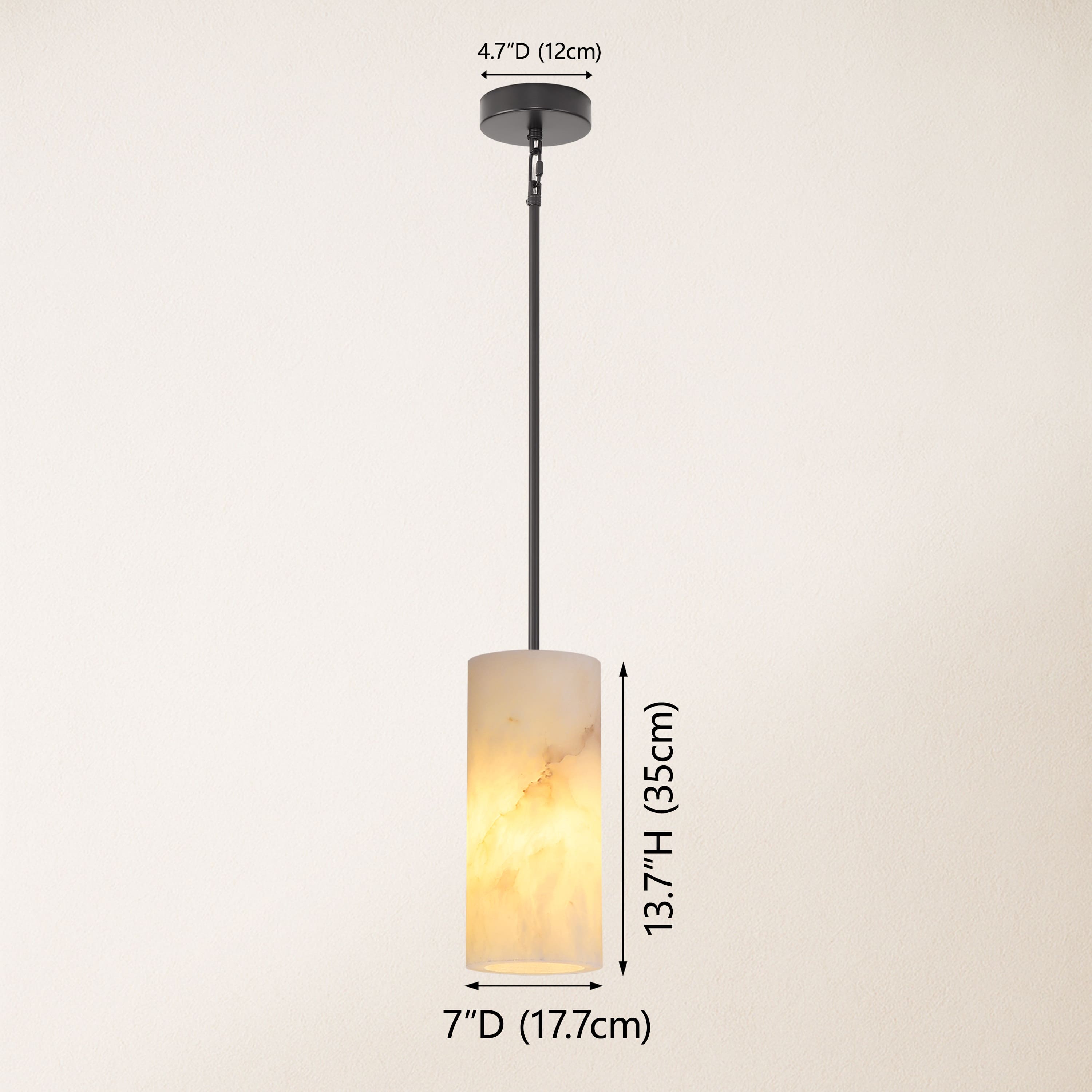 Arlo Alabaster Pendant Lights 7"D